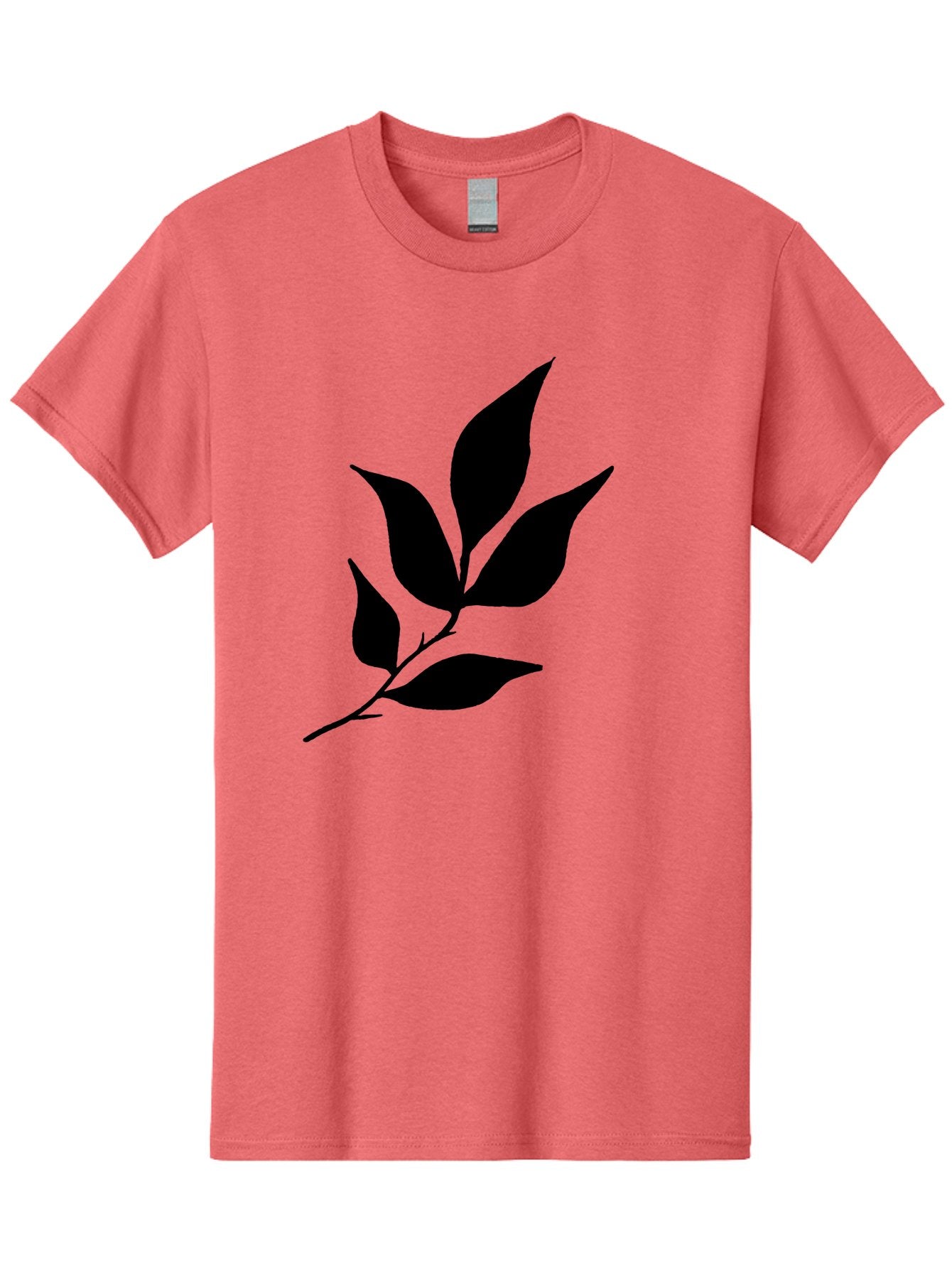 Leaves-8 Men'S Graphic Tee, 100% Cotton, Comfortable Casual Summer Wear, Machine Washable, Black Leaves On Branch, Leaf Silhouette, Minimalist Design, Simple Graphics, Black And Green, Nature Elements, Botanical Illustration, Leaf Graphic -  Aaa457 13