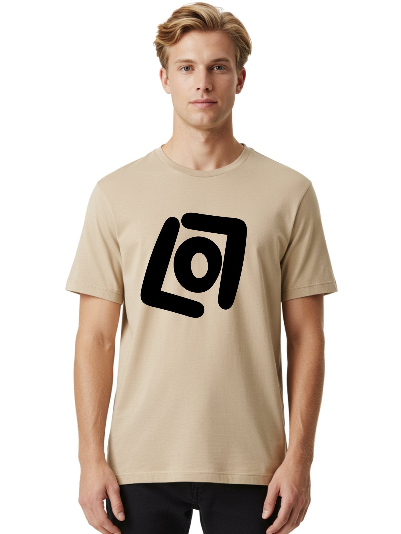 Lo7 Men'S Graphic Tee, 100% Cotton, Comfortable Casual Summer Wear, Machine Washable, Stylized Logo, Modern Design, Abstract Shapes, Geometric Pattern, Minimalist Art, Bold Lines, Unique Typography -  Aaa460 4
