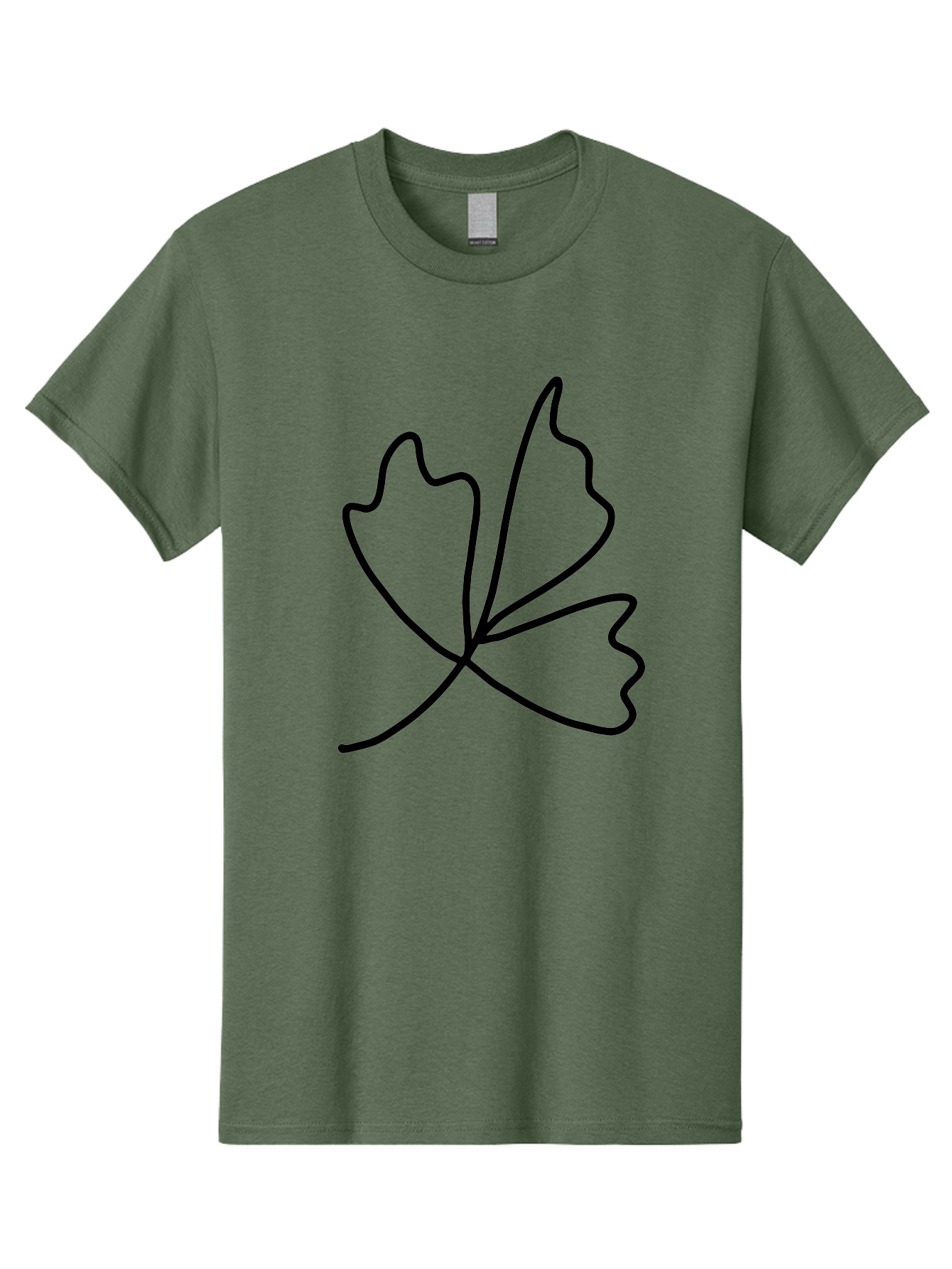 Maple-Leaf Men'S Graphic Tee, 100% Cotton, Comfortable Casual Summer Wear, Machine Washable, Simple Leaf Design, Minimalist Art, Black Outline, Leaf Shape, Abstract Foliage, Modern Illustration, Nature-Inspired Graphics -  Aaa461 15