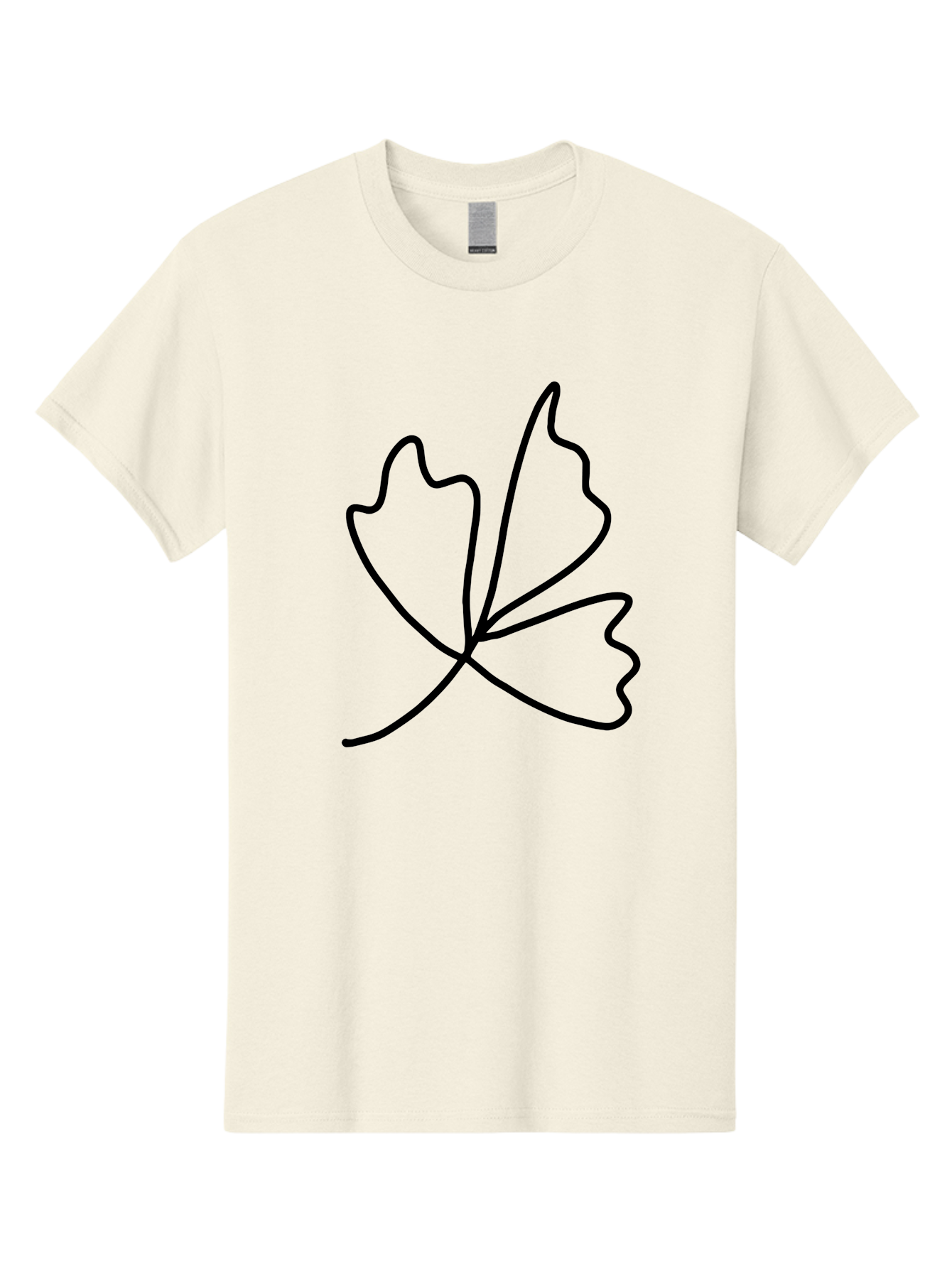 Maple-Leaf Men'S Graphic Tee, 100% Cotton, Comfortable Casual Summer Wear, Machine Washable, Simple Leaf Design, Minimalist Art, Black Outline, Leaf Shape, Abstract Foliage, Modern Illustration, Nature-Inspired Graphics -  Aaa461 17
