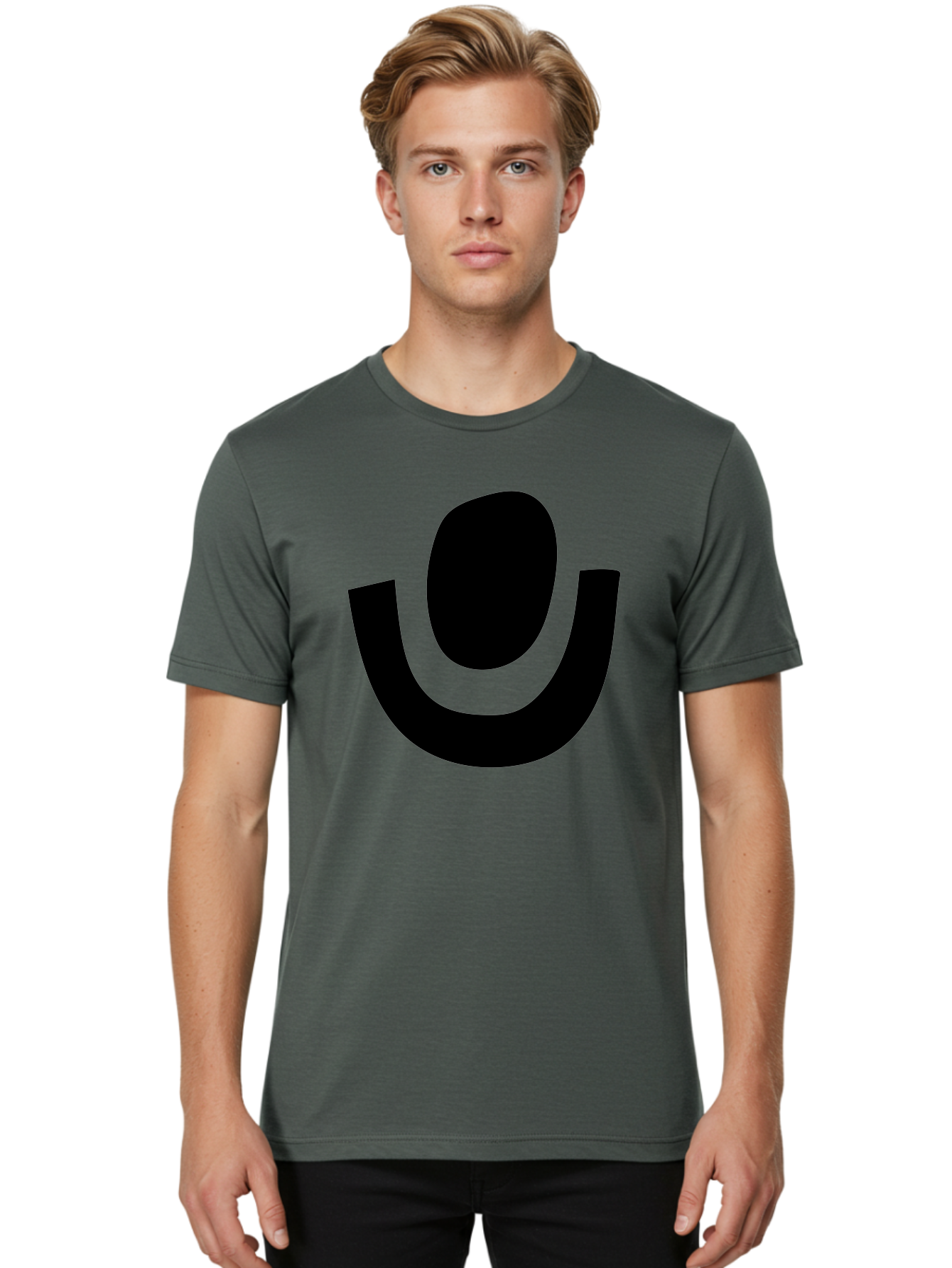 Microphone-Icon Men'S Graphic Tee, 100% Cotton, Comfortable Casual Summer Wear, Machine Washable, Microphone Icon, Voice Recording, Podcasting, Music, Audio Equipment, Black Silhouette, Simple Design, Modern Logo -  Aaa464 4