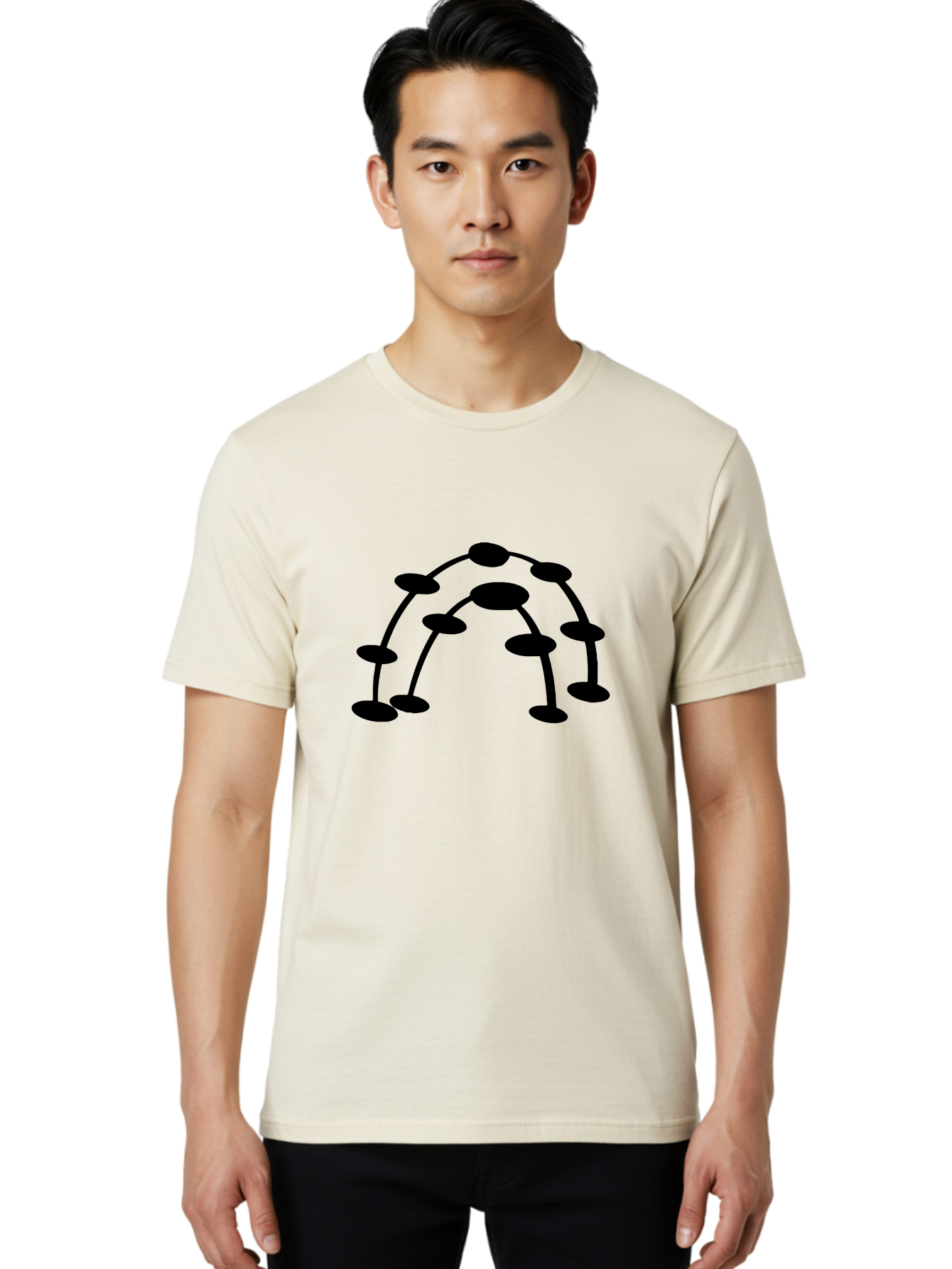 Molecule-Structure Men'S Graphic Tee, 100% Cotton, Comfortable Casual Summer Wear, Machine Washable, Network Diagram, Interconnected Nodes, Abstract Design, Futuristic Illustration, Digital Connectivity, Complex Network, Node Connections, -  Aaa465 18