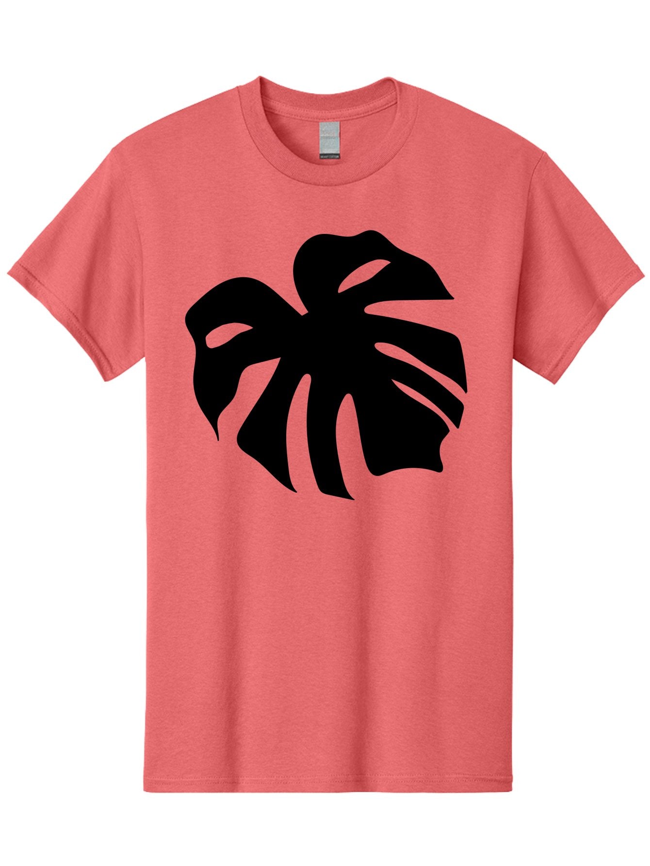 Monstera-Leaf-1 Men'S Graphic Tee, 100% Cotton, Comfortable Casual Summer Wear, Machine Washable, Tropical Leaf, Monstera Deliciosa, Exotic Foliage, Jungle Plants, Unique Shapes, Leafy Greens, Black Silhouette -  Aaa466 15