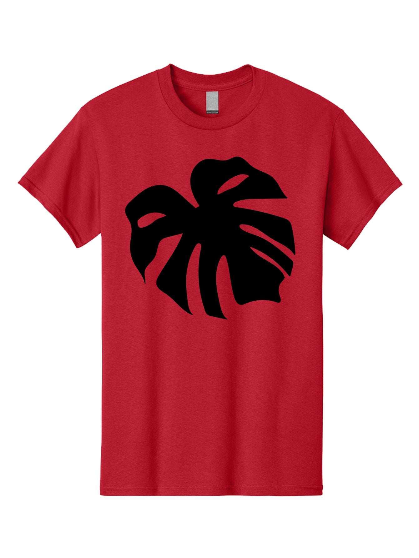 Monstera-Leaf-1 Men'S Graphic Tee, 100% Cotton, Comfortable Casual Summer Wear, Machine Washable, Tropical Leaf, Monstera Deliciosa, Exotic Foliage, Jungle Plants, Unique Shapes, Leafy Greens, Black Silhouette -  Aaa466 27