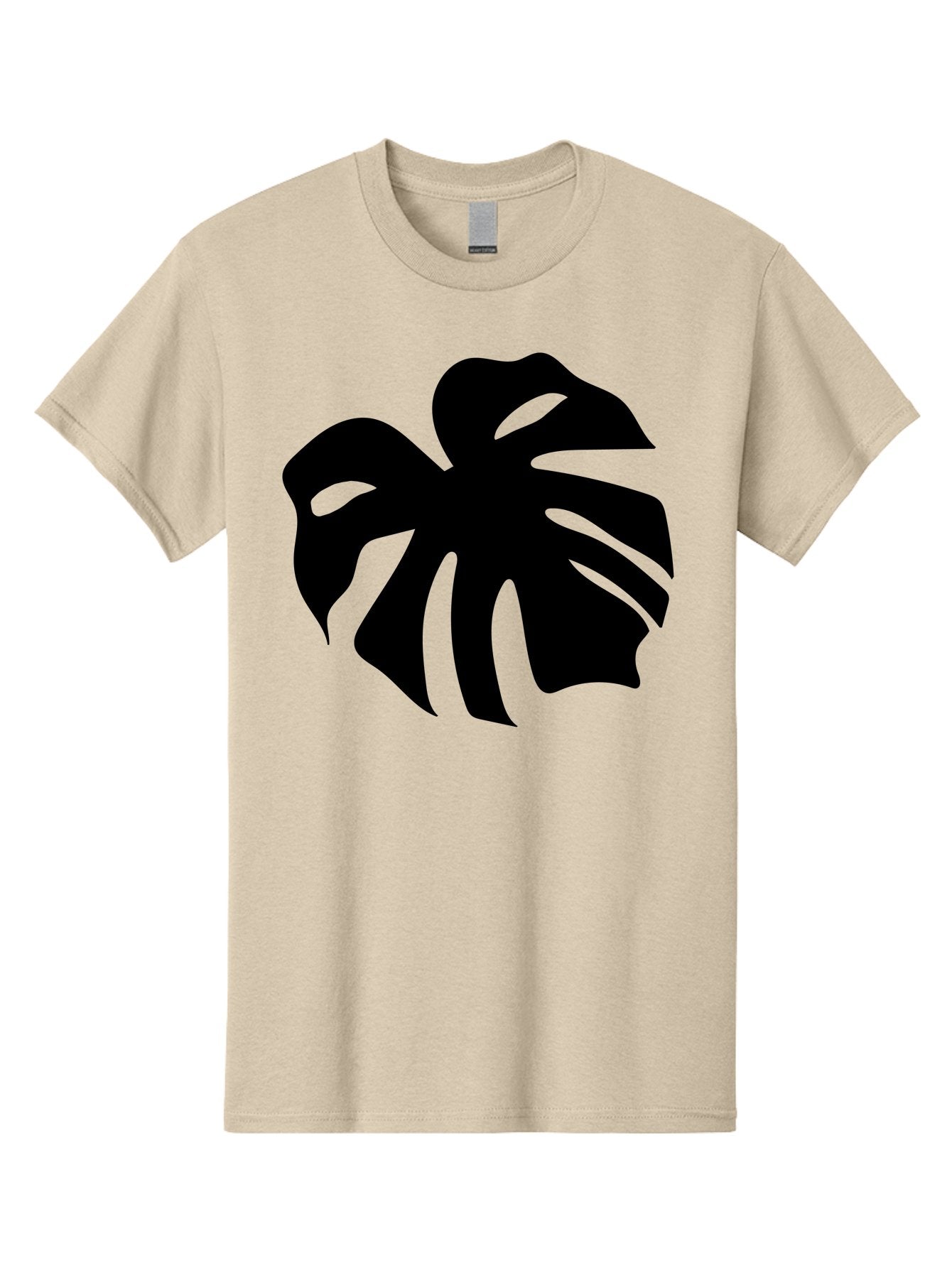 Monstera-Leaf-1 Men'S Graphic Tee, 100% Cotton, Comfortable Casual Summer Wear, Machine Washable, Tropical Leaf, Monstera Deliciosa, Exotic Foliage, Jungle Plants, Unique Shapes, Leafy Greens, Black Silhouette -  Aaa466 5