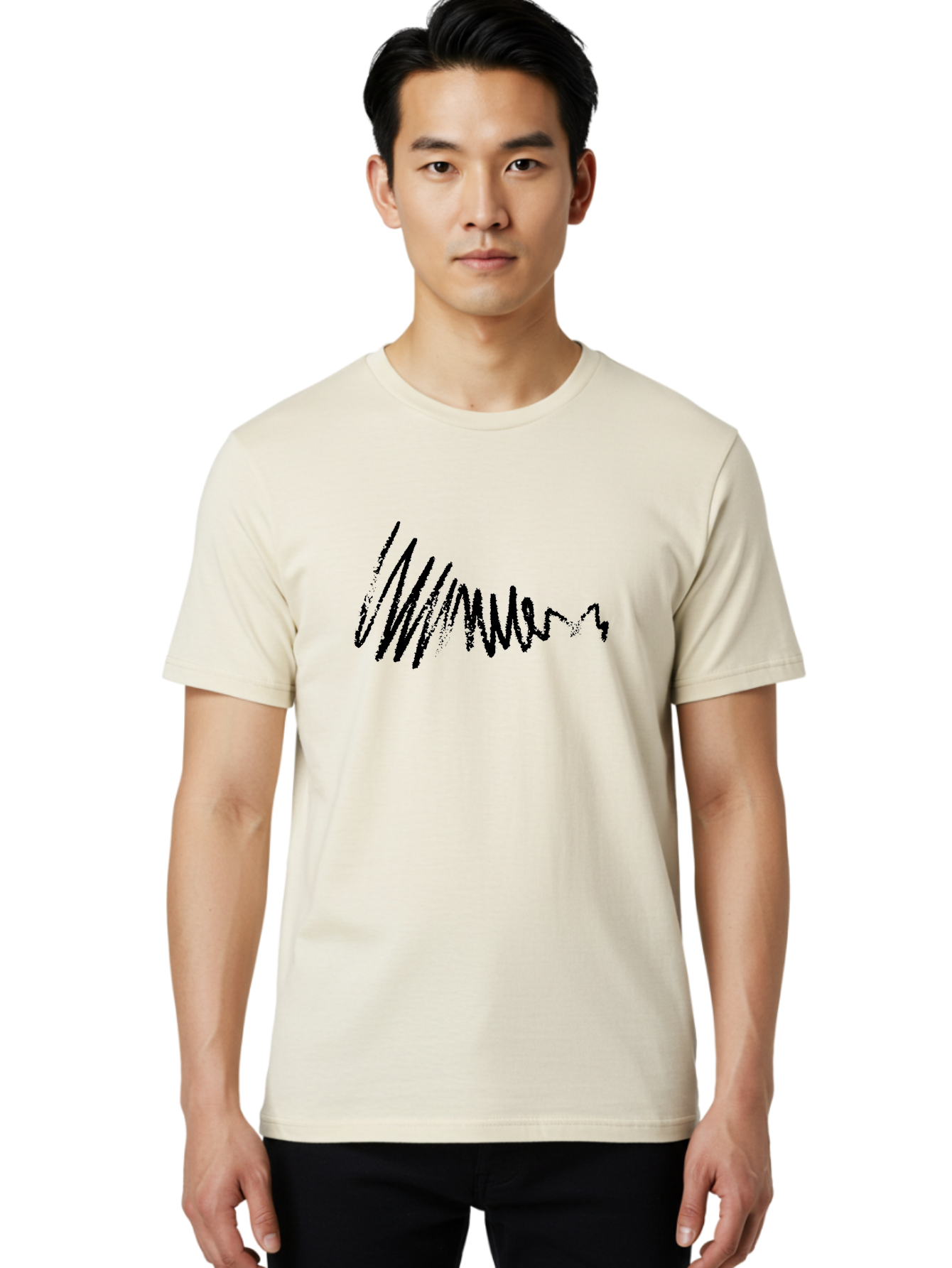 Mummer Men'S Graphic Tee, 100% Cotton, Comfortable Casual Summer Wear, Machine Washable, Black Scribble, Handwriting, Cursive Text, Abstract Design, Creative Typography, Mummer Word, Dynamic Lines, Artistic Expression -  Aaa470 18