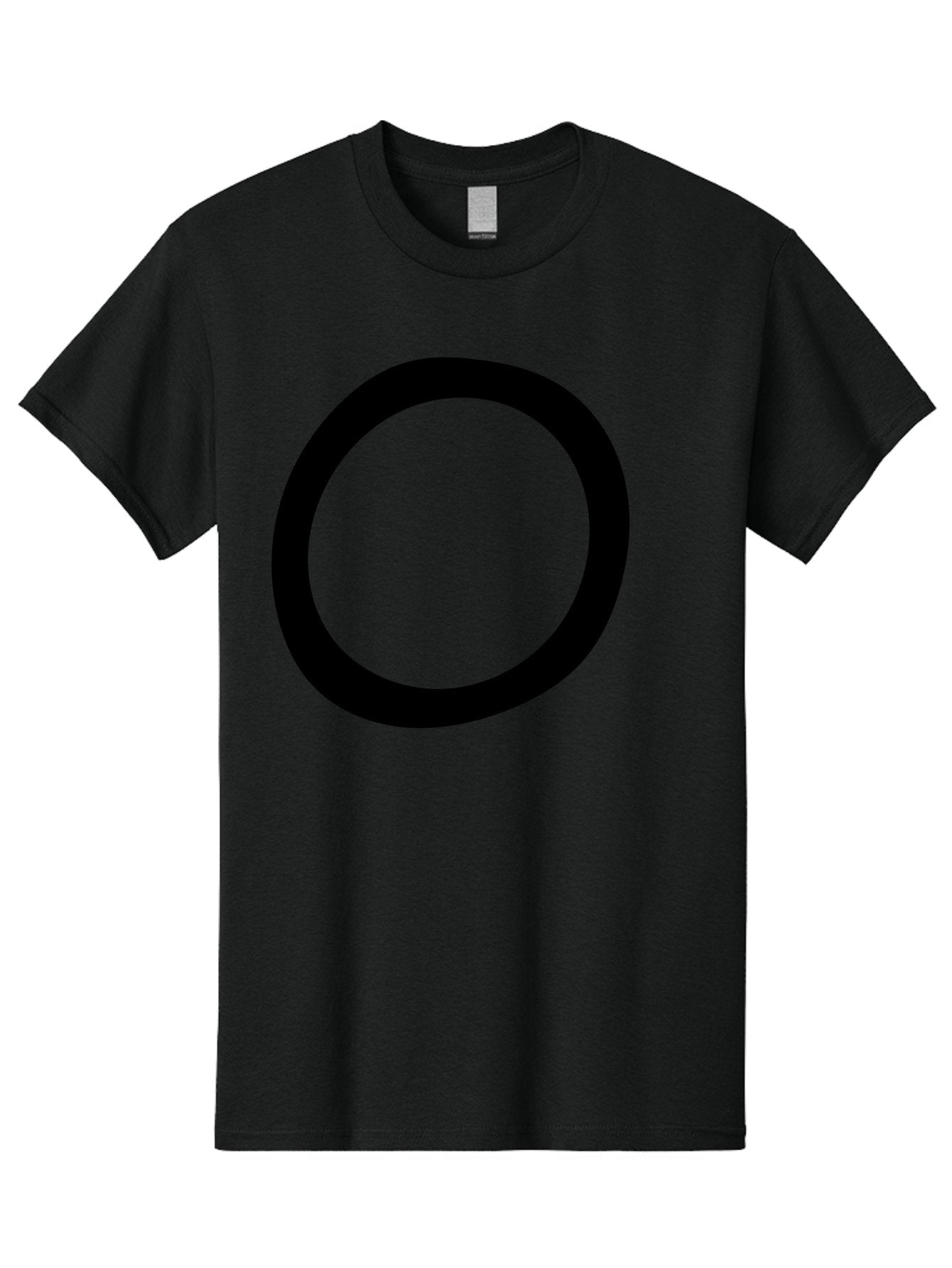O Men'S Graphic Tee, 100% Cotton, Comfortable Casual Summer Wear, Machine Washable, Black Circle, Simple Shape, Minimalist Design, Bold Graphics, Modern Art, Abstract Symbol, Geometric Figure -  Aaa472 3