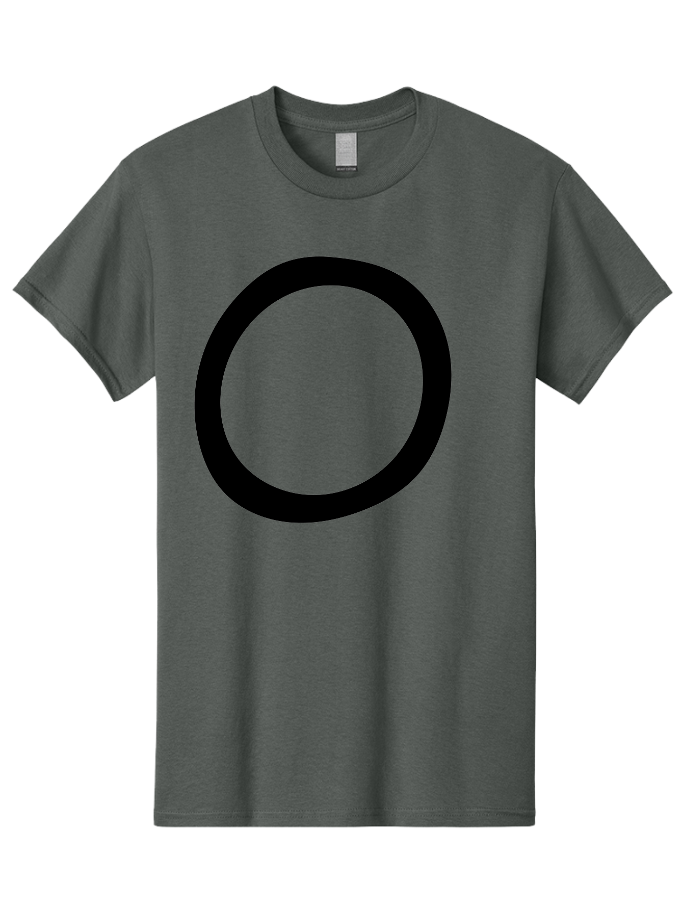 O Men'S Graphic Tee, 100% Cotton, Comfortable Casual Summer Wear, Machine Washable, Black Circle, Simple Shape, Minimalist Design, Bold Graphics, Modern Art, Abstract Symbol, Geometric Figure -  Aaa472 3