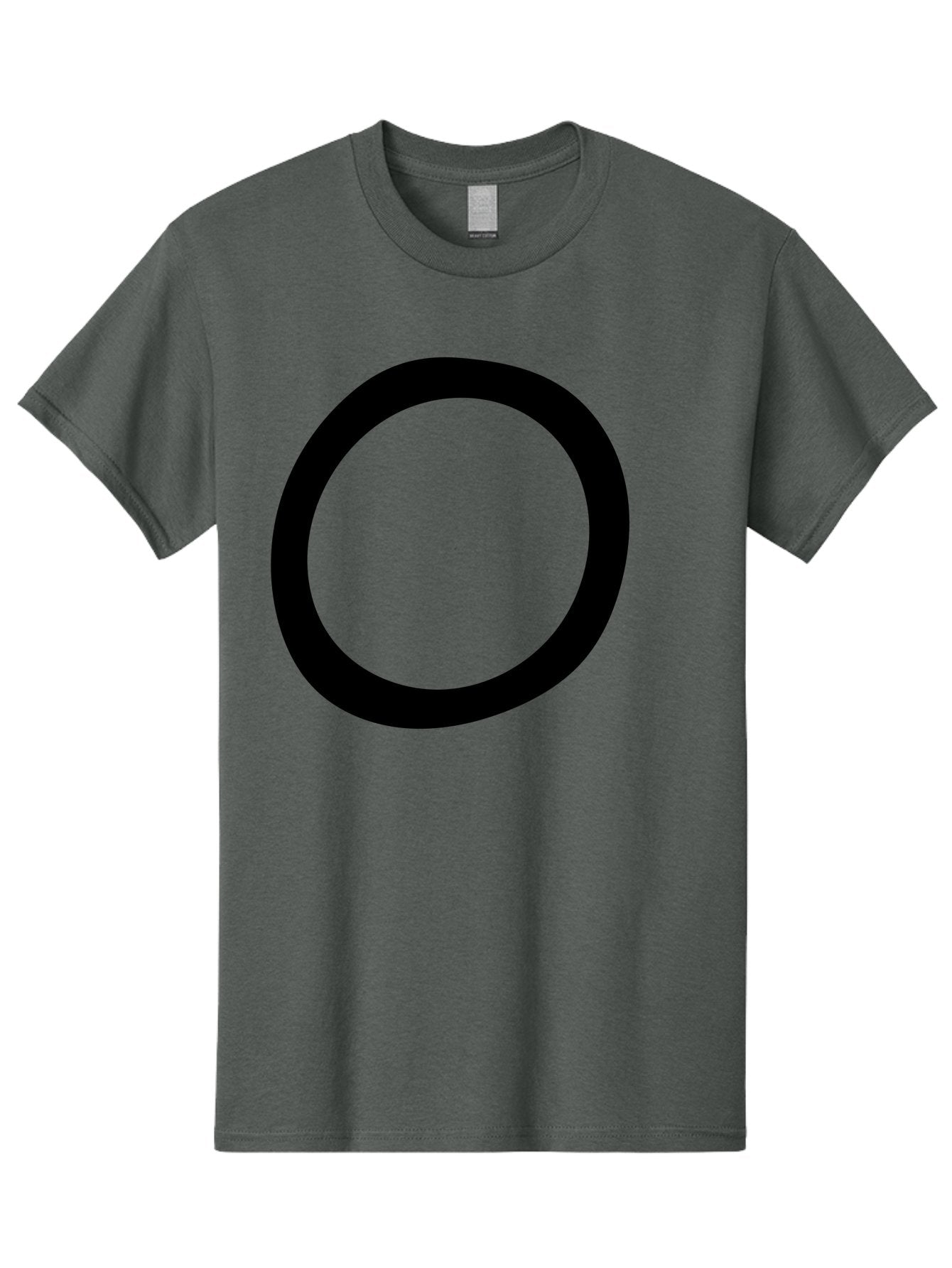 O Men'S Graphic Tee, 100% Cotton, Comfortable Casual Summer Wear, Machine Washable, Black Circle, Simple Shape, Minimalist Design, Bold Graphics, Modern Art, Abstract Symbol, Geometric Figure -  Aaa472 5
