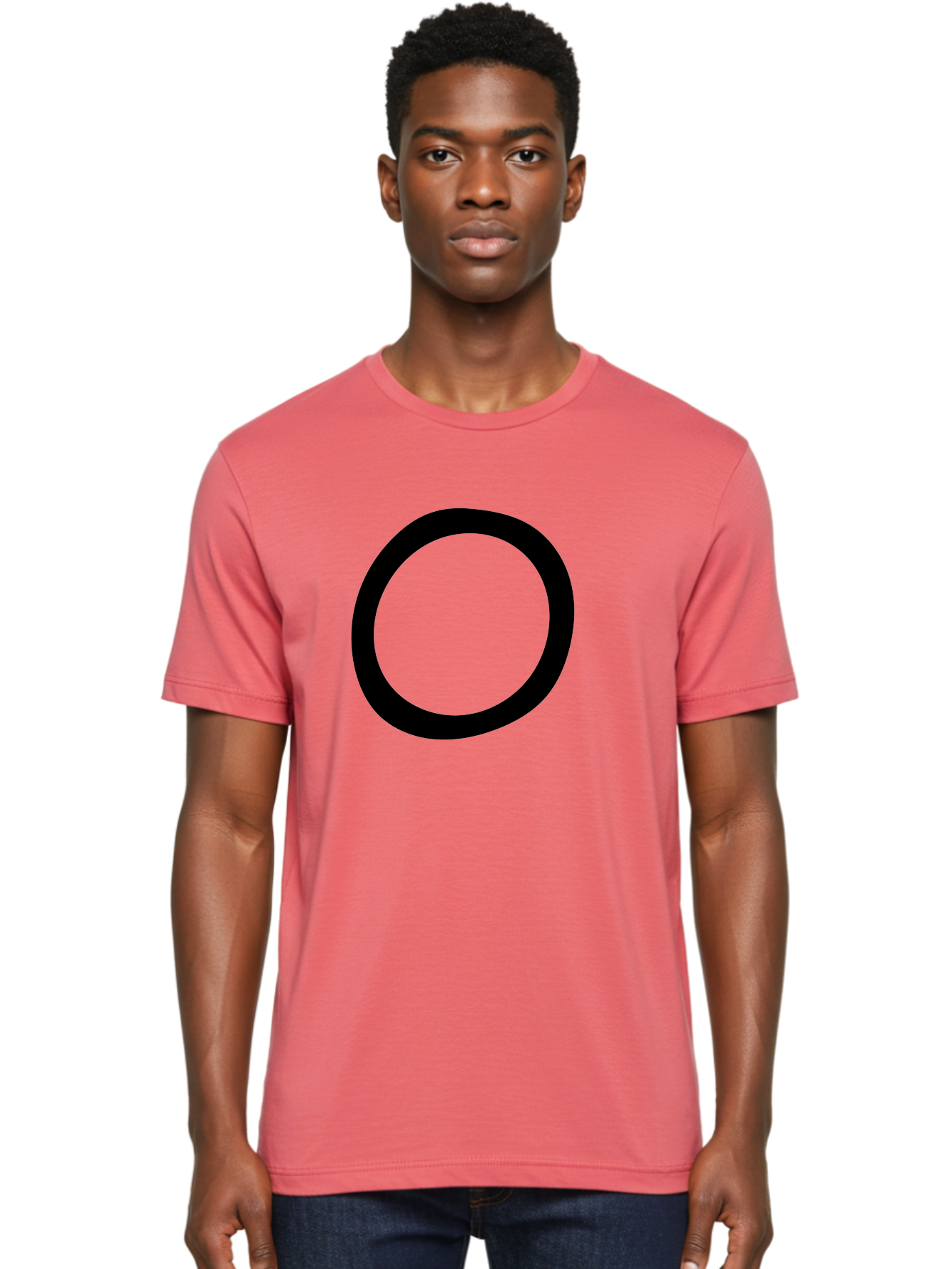 O Men'S Graphic Tee, 100% Cotton, Comfortable Casual Summer Wear, Machine Washable, Black Circle, Simple Shape, Minimalist Design, Bold Graphics, Modern Art, Abstract Symbol, Geometric Figure -  Aaa472 6