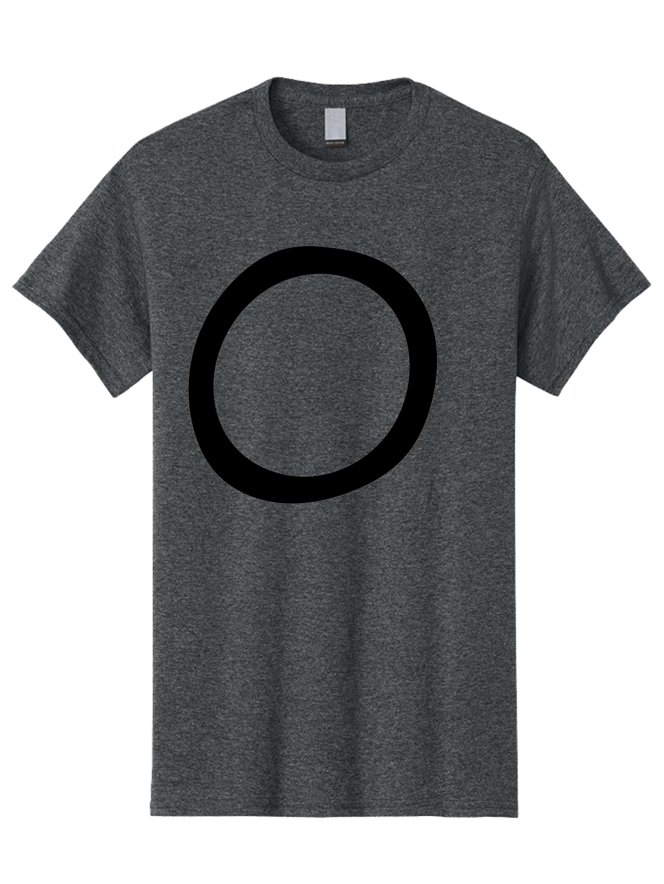 O Men'S Graphic Tee, 100% Cotton, Comfortable Casual Summer Wear, Machine Washable, Black Circle, Simple Shape, Minimalist Design, Bold Graphics, Modern Art, Abstract Symbol, Geometric Figure -  Aaa472 7