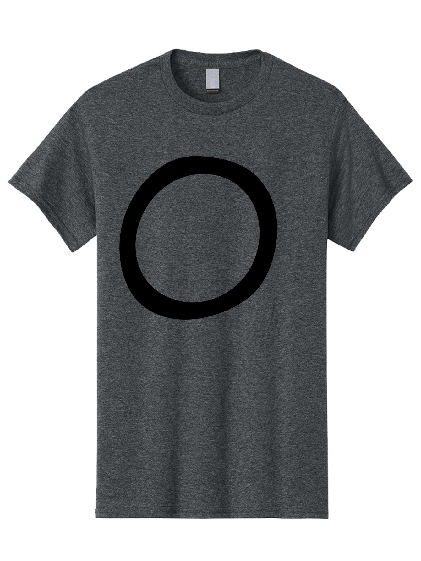 O Men'S Graphic Tee, 100% Cotton, Comfortable Casual Summer Wear, Machine Washable, Black Circle, Simple Shape, Minimalist Design, Bold Graphics, Modern Art, Abstract Symbol, Geometric Figure -  Aaa472 29