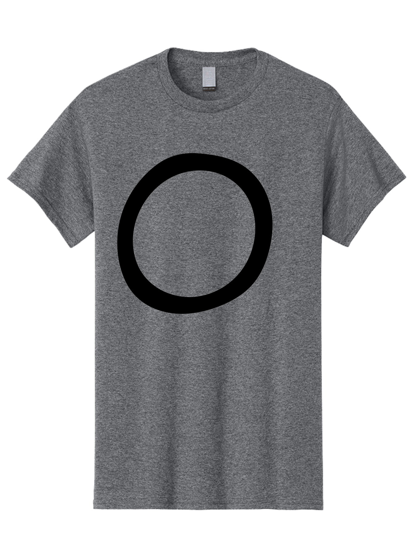 O Men'S Graphic Tee, 100% Cotton, Comfortable Casual Summer Wear, Machine Washable, Black Circle, Simple Shape, Minimalist Design, Bold Graphics, Modern Art, Abstract Symbol, Geometric Figure -  Aaa472 9