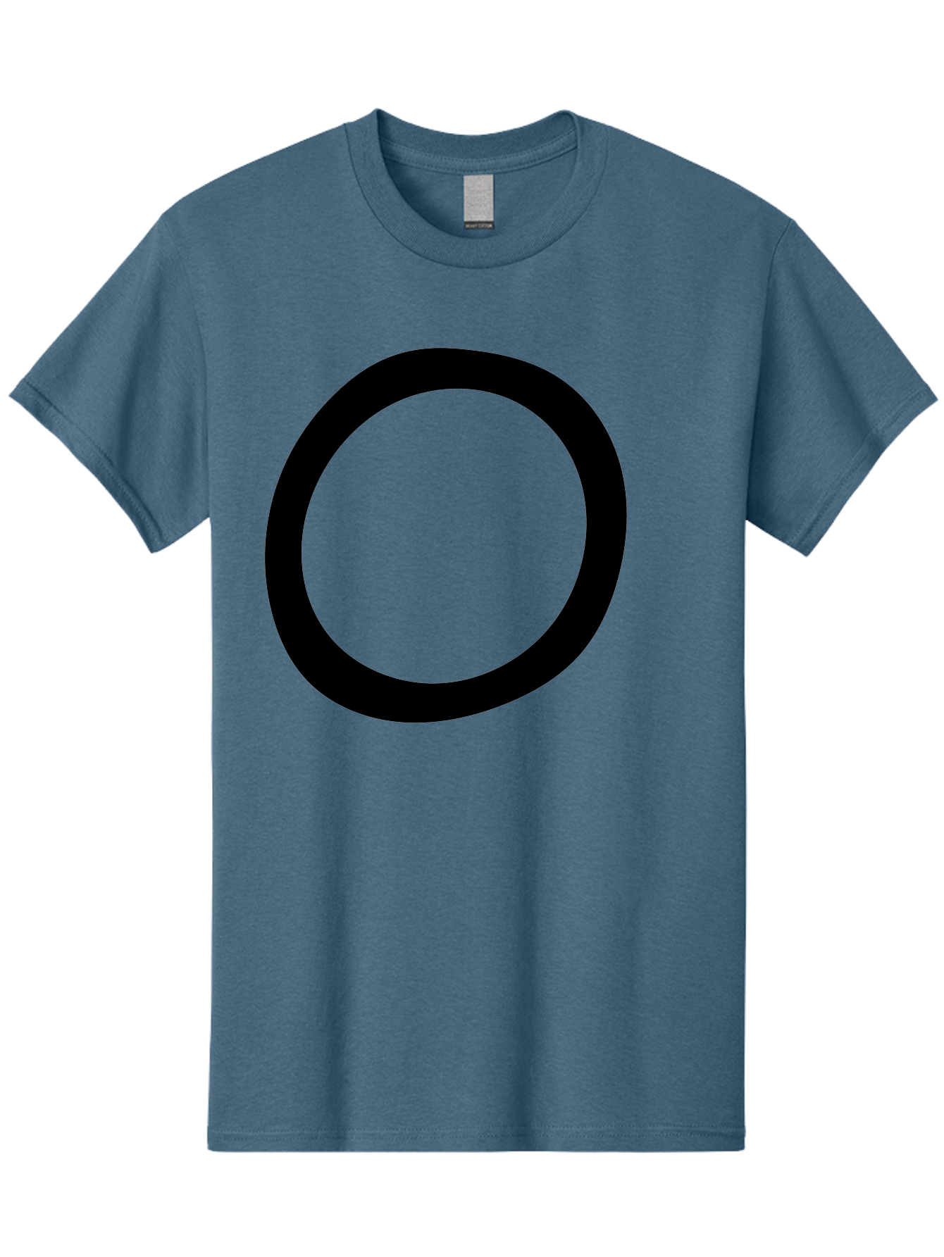 O Men'S Graphic Tee, 100% Cotton, Comfortable Casual Summer Wear, Machine Washable, Black Circle, Simple Shape, Minimalist Design, Bold Graphics, Modern Art, Abstract Symbol, Geometric Figure -  Aaa472 11