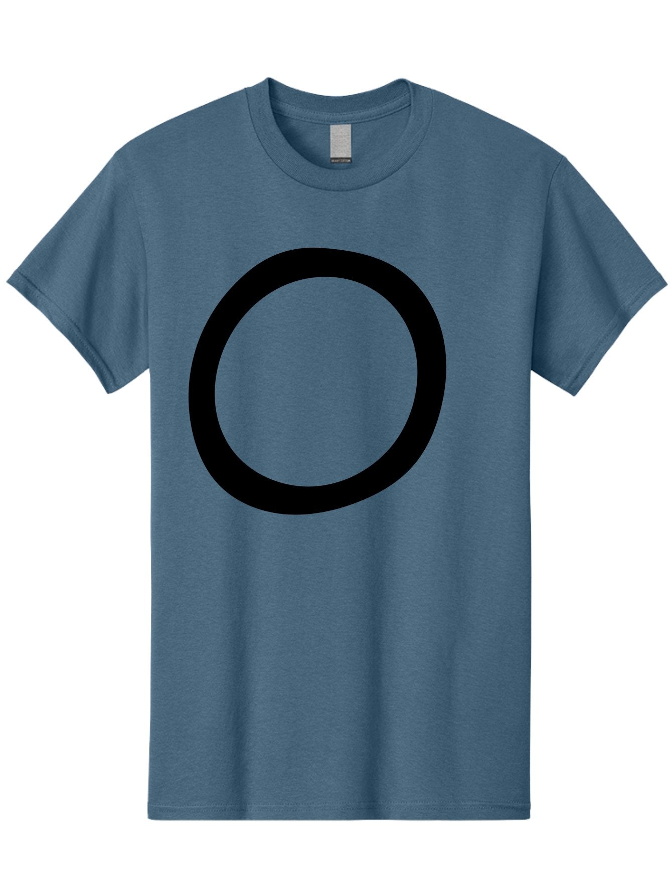O Men'S Graphic Tee, 100% Cotton, Comfortable Casual Summer Wear, Machine Washable, Black Circle, Simple Shape, Minimalist Design, Bold Graphics, Modern Art, Abstract Symbol, Geometric Figure -  Aaa472 9