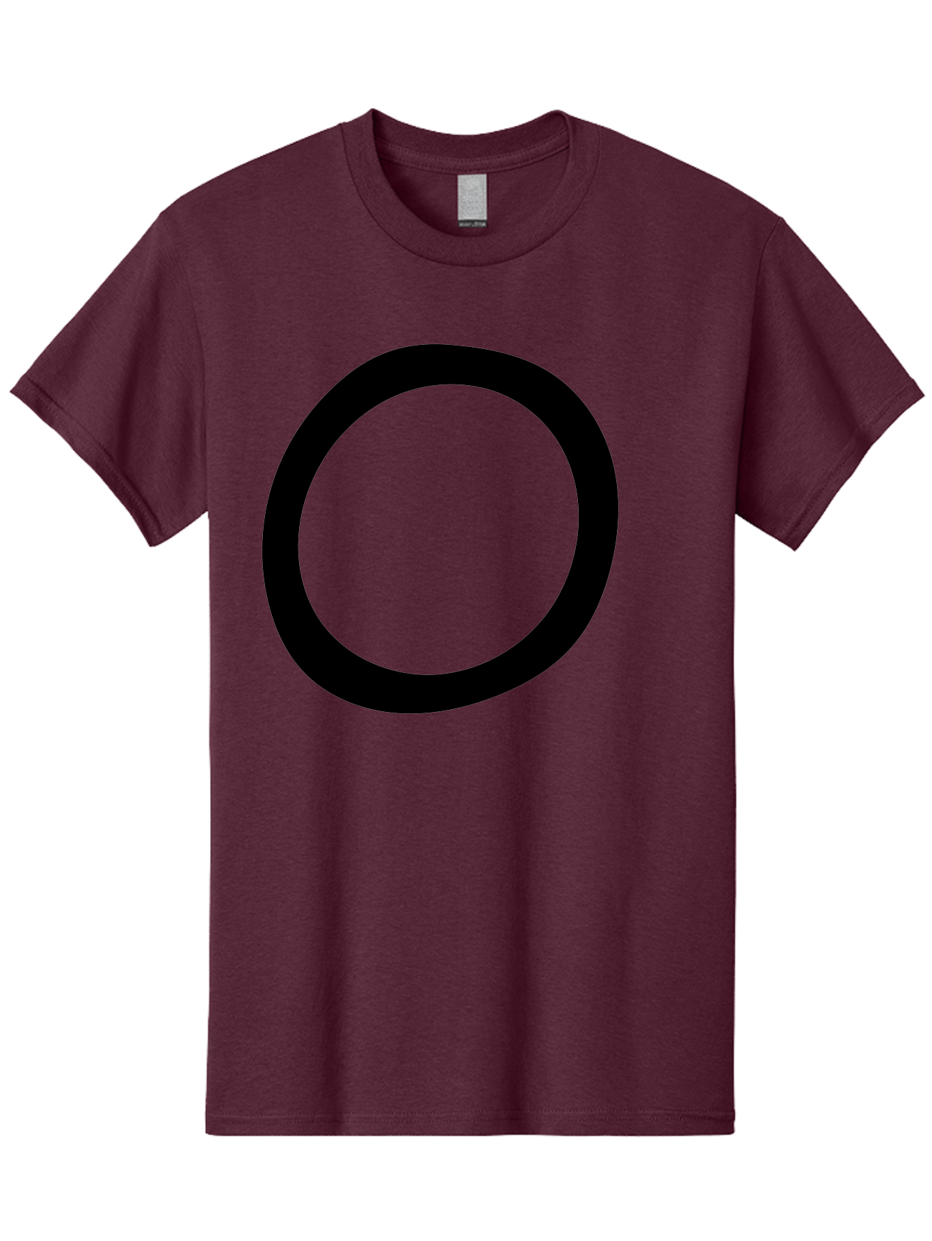 O Men'S Graphic Tee, 100% Cotton, Comfortable Casual Summer Wear, Machine Washable, Black Circle, Simple Shape, Minimalist Design, Bold Graphics, Modern Art, Abstract Symbol, Geometric Figure -  Aaa472 13