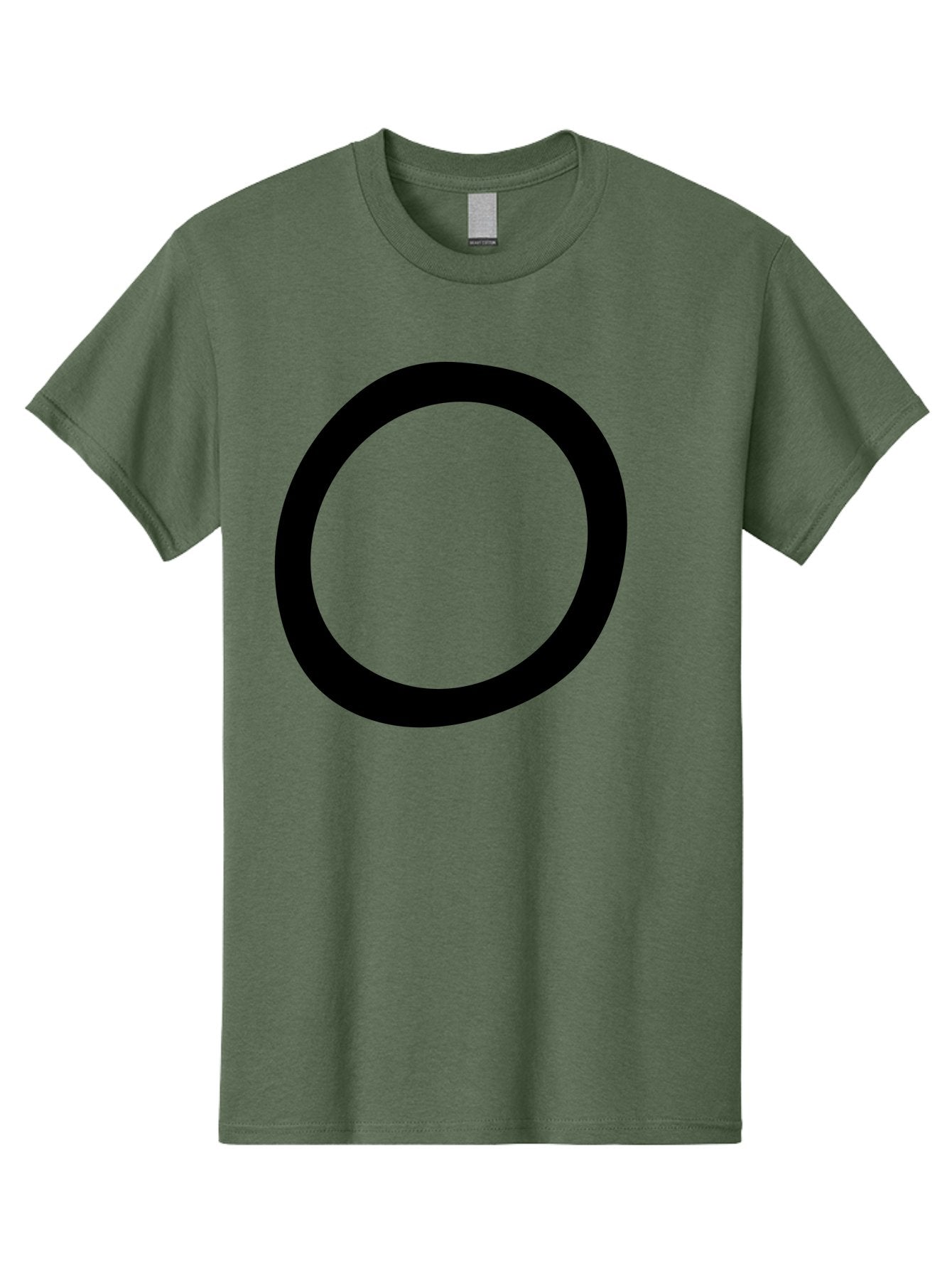 O Men'S Graphic Tee, 100% Cotton, Comfortable Casual Summer Wear, Machine Washable, Black Circle, Simple Shape, Minimalist Design, Bold Graphics, Modern Art, Abstract Symbol, Geometric Figure -  Aaa472 17
