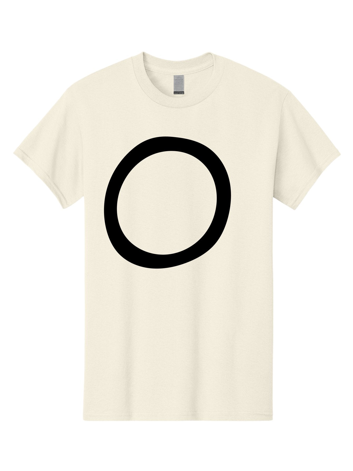 O Men'S Graphic Tee, 100% Cotton, Comfortable Casual Summer Wear, Machine Washable, Black Circle, Simple Shape, Minimalist Design, Bold Graphics, Modern Art, Abstract Symbol, Geometric Figure -  Aaa472 27