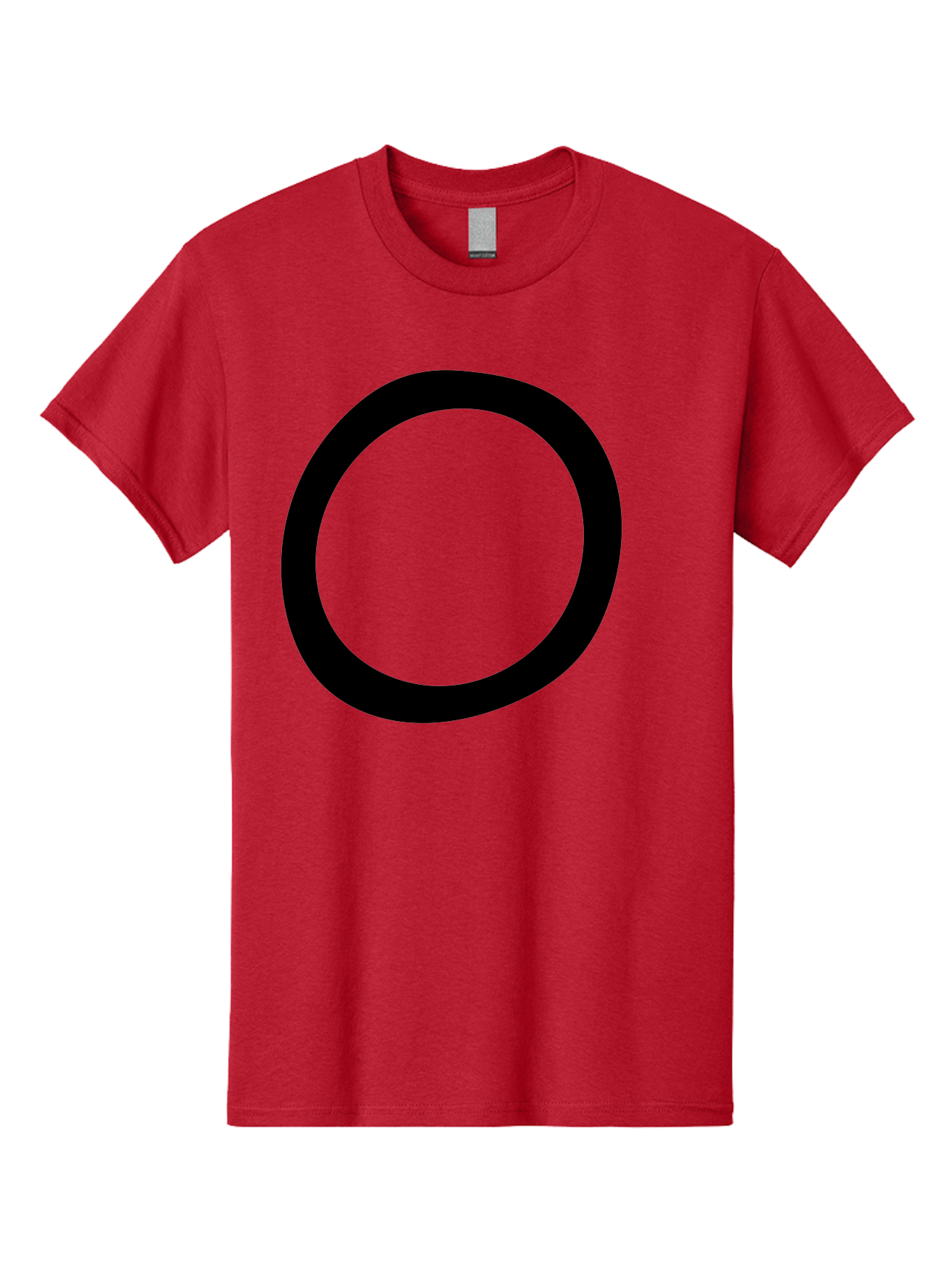 O Men'S Graphic Tee, 100% Cotton, Comfortable Casual Summer Wear, Machine Washable, Black Circle, Simple Shape, Minimalist Design, Bold Graphics, Modern Art, Abstract Symbol, Geometric Figure -  Aaa472 23