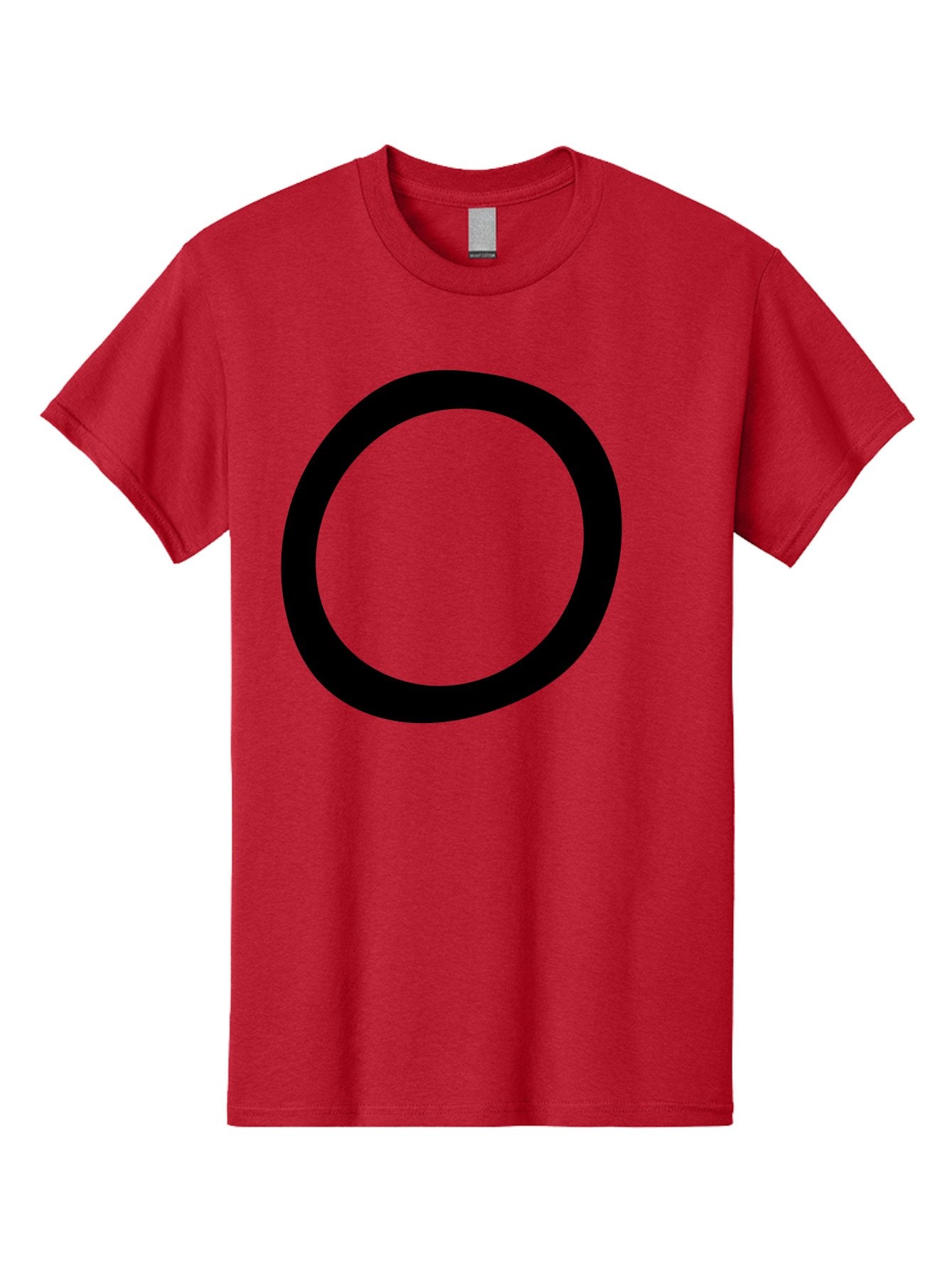 O Men'S Graphic Tee, 100% Cotton, Comfortable Casual Summer Wear, Machine Washable, Black Circle, Simple Shape, Minimalist Design, Bold Graphics, Modern Art, Abstract Symbol, Geometric Figure -  Aaa472 21