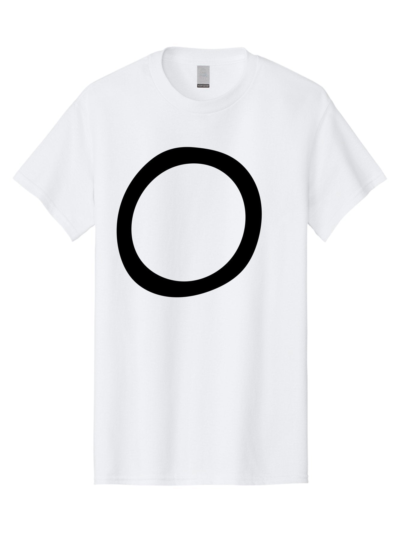 O Men'S Graphic Tee, 100% Cotton, Comfortable Casual Summer Wear, Machine Washable, Black Circle, Simple Shape, Minimalist Design, Bold Graphics, Modern Art, Abstract Symbol, Geometric Figure -  Aaa472 11