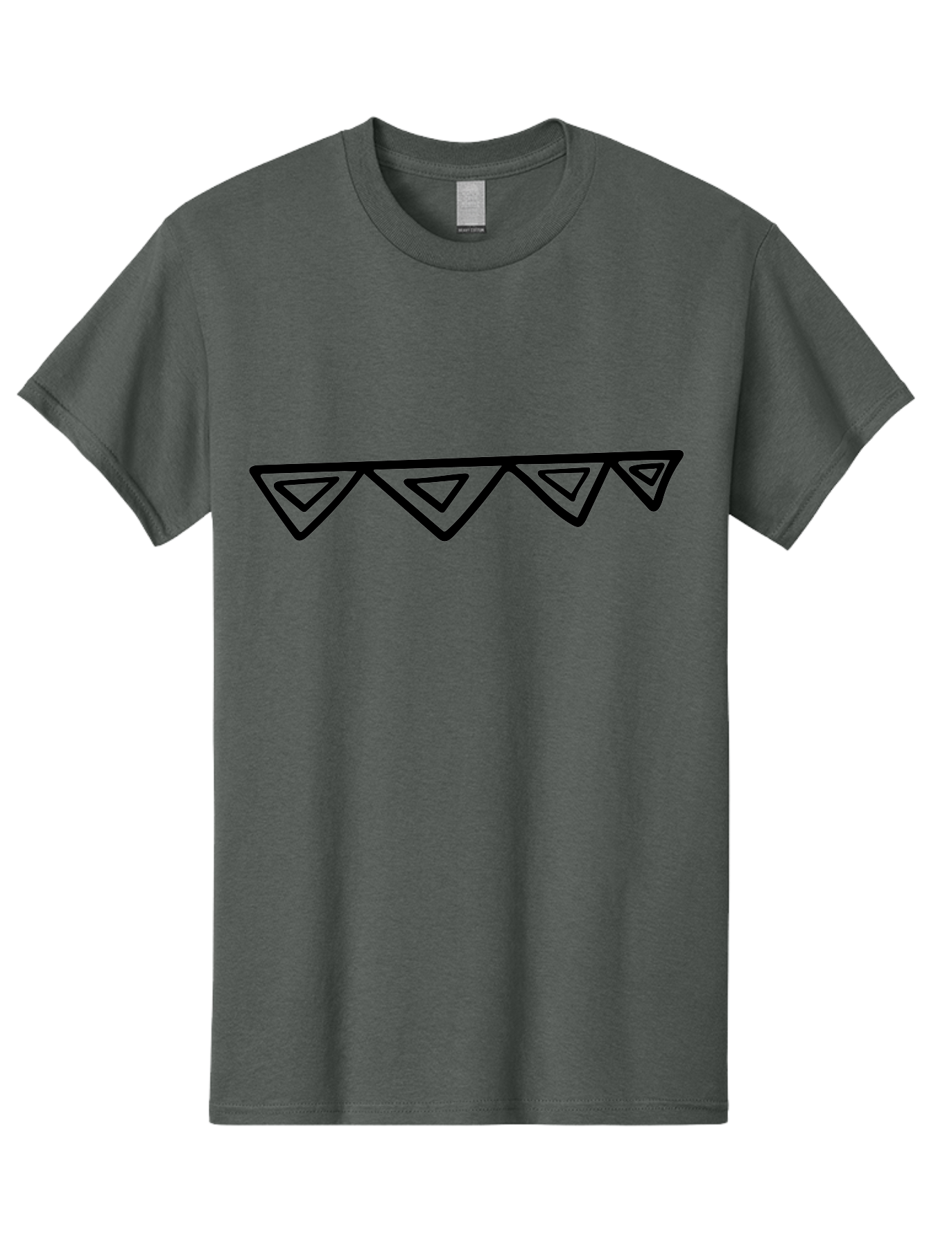 Party-Bunting Men'S Graphic Tee, 100% Cotton, Comfortable Casual Summer Wear, Machine Washable, Party Decorations, Festive Bunting, Celebration Decor, Geometric Shapes, Triangular Flags, Simple Design, Hand-Drawn, Minimalist Style -  Aaa475 3