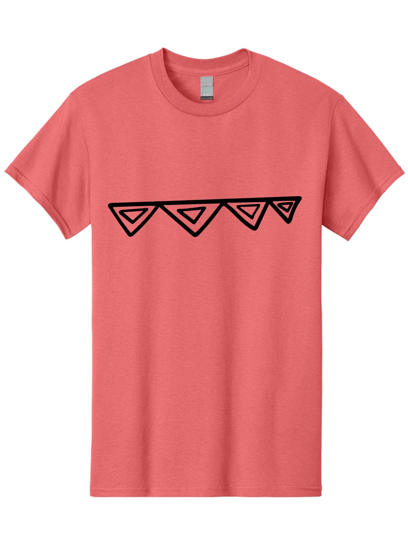 Party-Bunting Men'S Graphic Tee, 100% Cotton, Comfortable Casual Summer Wear, Machine Washable, Party Decorations, Festive Bunting, Celebration Decor, Geometric Shapes, Triangular Flags, Simple Design, Hand-Drawn, Minimalist Style -  Aaa475 27