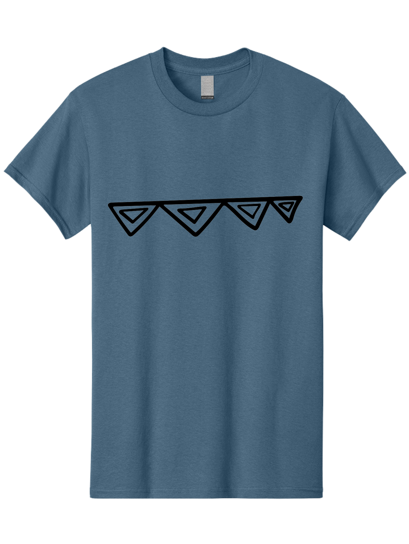 Party-Bunting Men'S Graphic Tee, 100% Cotton, Comfortable Casual Summer Wear, Machine Washable, Party Decorations, Festive Bunting, Celebration Decor, Geometric Shapes, Triangular Flags, Simple Design, Hand-Drawn, Minimalist Style -  Aaa475 11