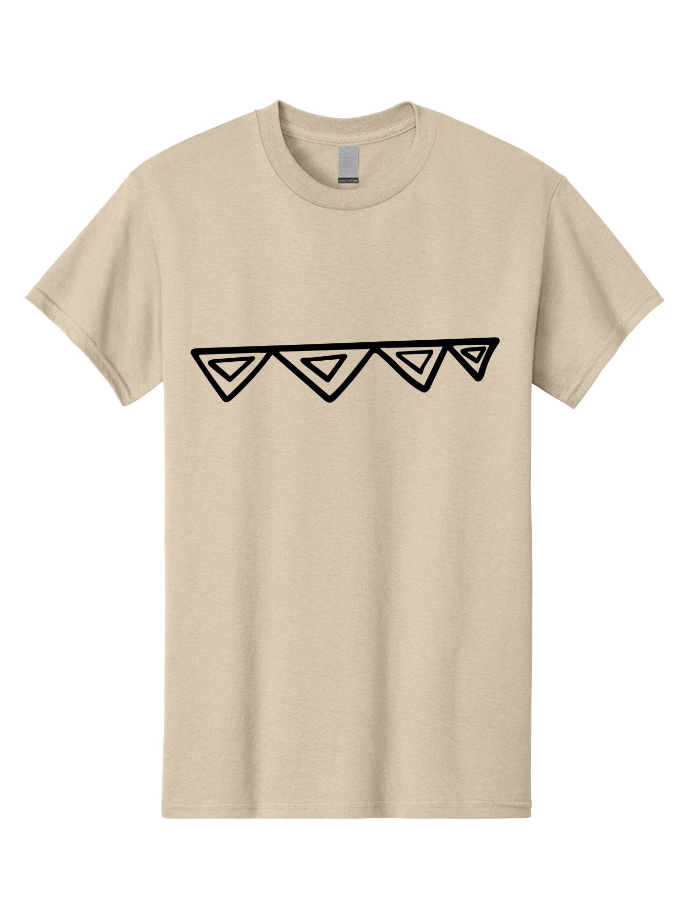 Party-Bunting Men'S Graphic Tee, 100% Cotton, Comfortable Casual Summer Wear, Machine Washable, Party Decorations, Festive Bunting, Celebration Decor, Geometric Shapes, Triangular Flags, Simple Design, Hand-Drawn, Minimalist Style -  Aaa475 5