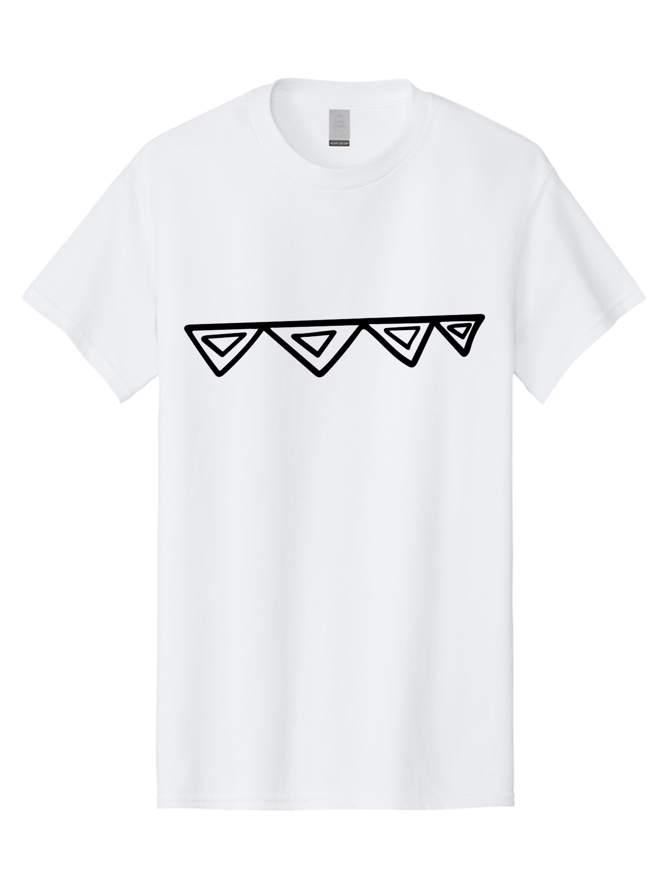 Party-Bunting Men'S Graphic Tee, 100% Cotton, Comfortable Casual Summer Wear, Machine Washable, Party Decorations, Festive Bunting, Celebration Decor, Geometric Shapes, Triangular Flags, Simple Design, Hand-Drawn, Minimalist Style -  Aaa475 29