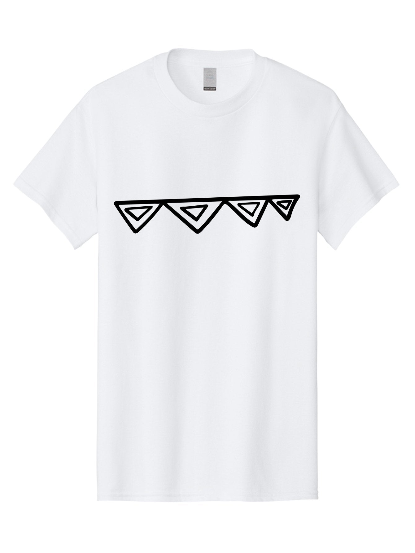 Party-Bunting Men'S Graphic Tee, 100% Cotton, Comfortable Casual Summer Wear, Machine Washable, Party Decorations, Festive Bunting, Celebration Decor, Geometric Shapes, Triangular Flags, Simple Design, Hand-Drawn, Minimalist Style -  Aaa475 19