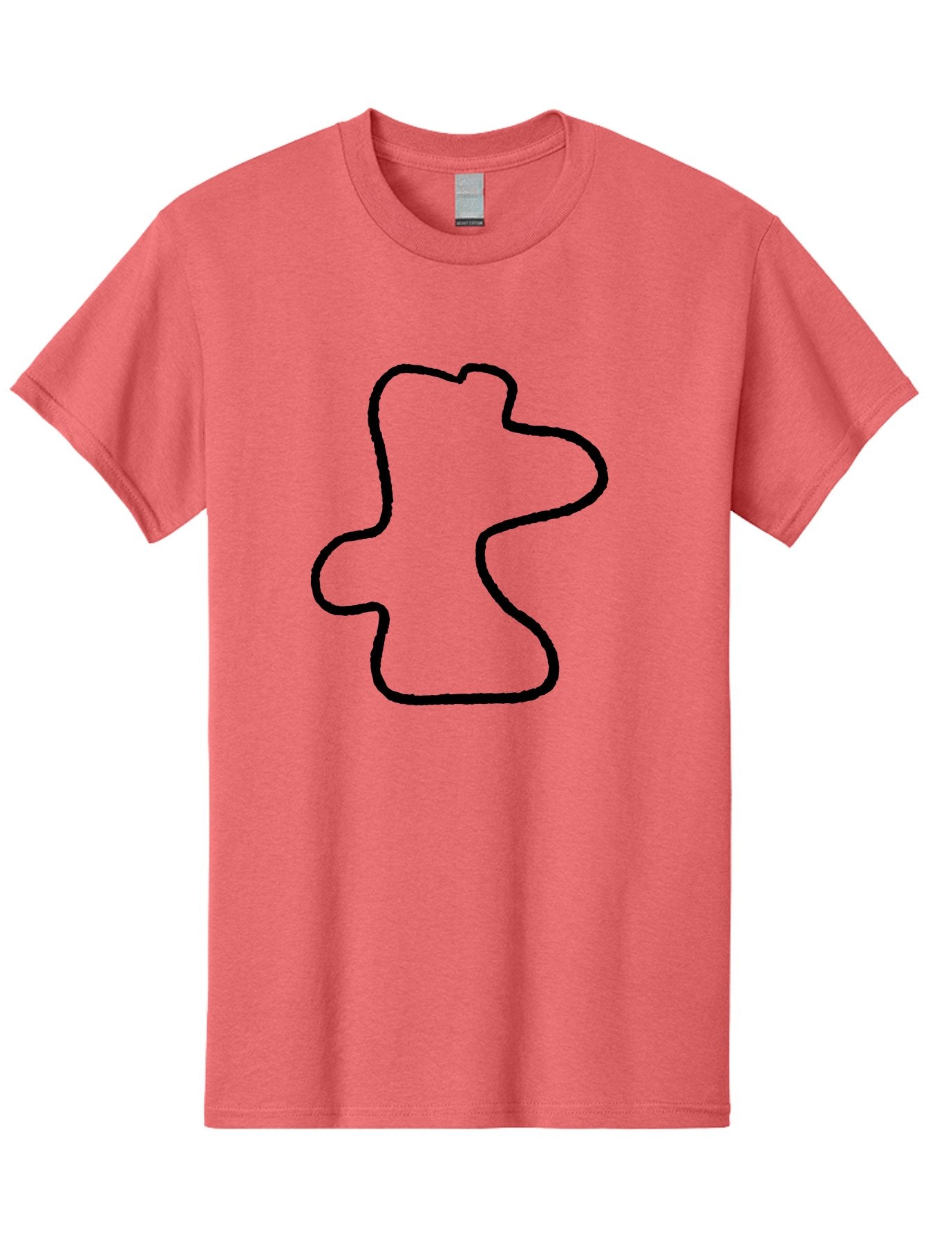 Racing-Circuit Men'S Graphic Tee, 100% Cotton, Comfortable Casual Summer Wear, Machine Washable, Simple Line Drawing, Rabbit Head, Minimalist Design, Abstract Shape, Cartoon Style, Modern Art, Black Outline -  Aaa477 23