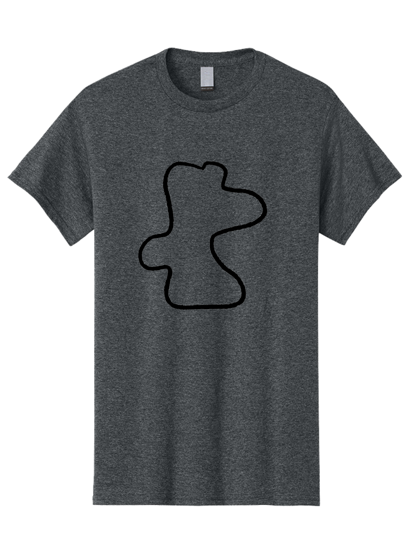 Racing-Circuit Men'S Graphic Tee, 100% Cotton, Comfortable Casual Summer Wear, Machine Washable, Simple Line Drawing, Rabbit Head, Minimalist Design, Abstract Shape, Cartoon Style, Modern Art, Black Outline -  Aaa477 7
