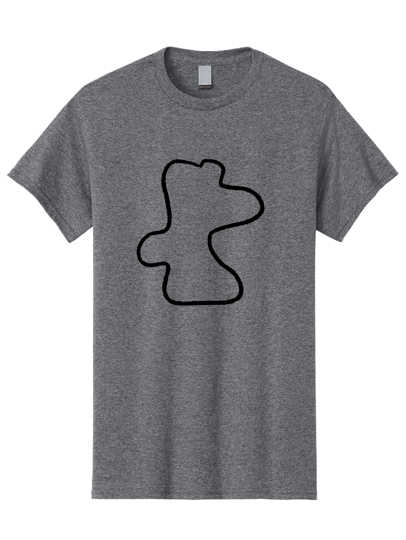 Racing-Circuit Men'S Graphic Tee, 100% Cotton, Comfortable Casual Summer Wear, Machine Washable, Simple Line Drawing, Rabbit Head, Minimalist Design, Abstract Shape, Cartoon Style, Modern Art, Black Outline -  Aaa477 9