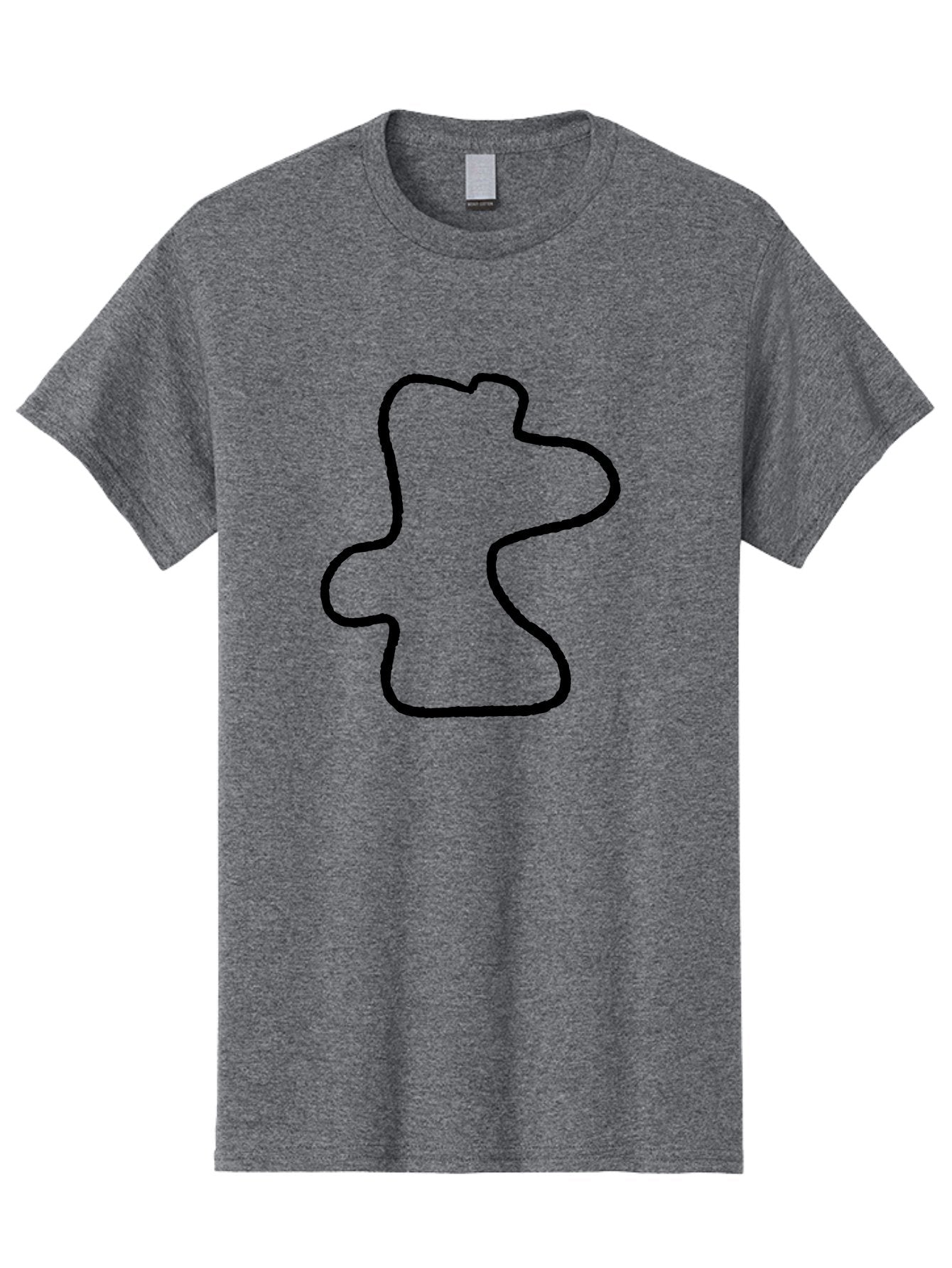 Racing-Circuit Men'S Graphic Tee, 100% Cotton, Comfortable Casual Summer Wear, Machine Washable, Simple Line Drawing, Rabbit Head, Minimalist Design, Abstract Shape, Cartoon Style, Modern Art, Black Outline -  Aaa477 11
