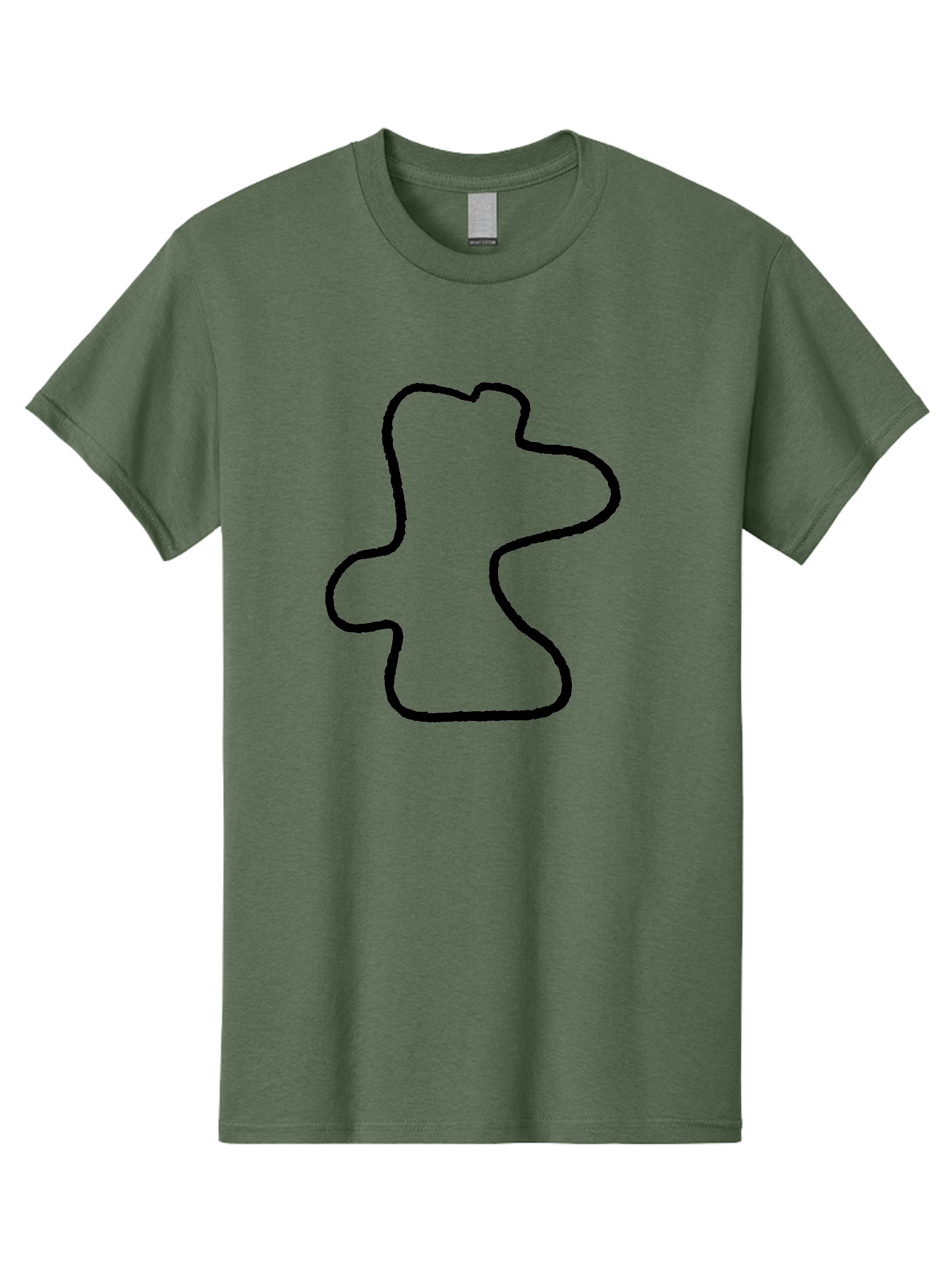 Racing-Circuit Men'S Graphic Tee, 100% Cotton, Comfortable Casual Summer Wear, Machine Washable, Simple Line Drawing, Rabbit Head, Minimalist Design, Abstract Shape, Cartoon Style, Modern Art, Black Outline -  Aaa477 15