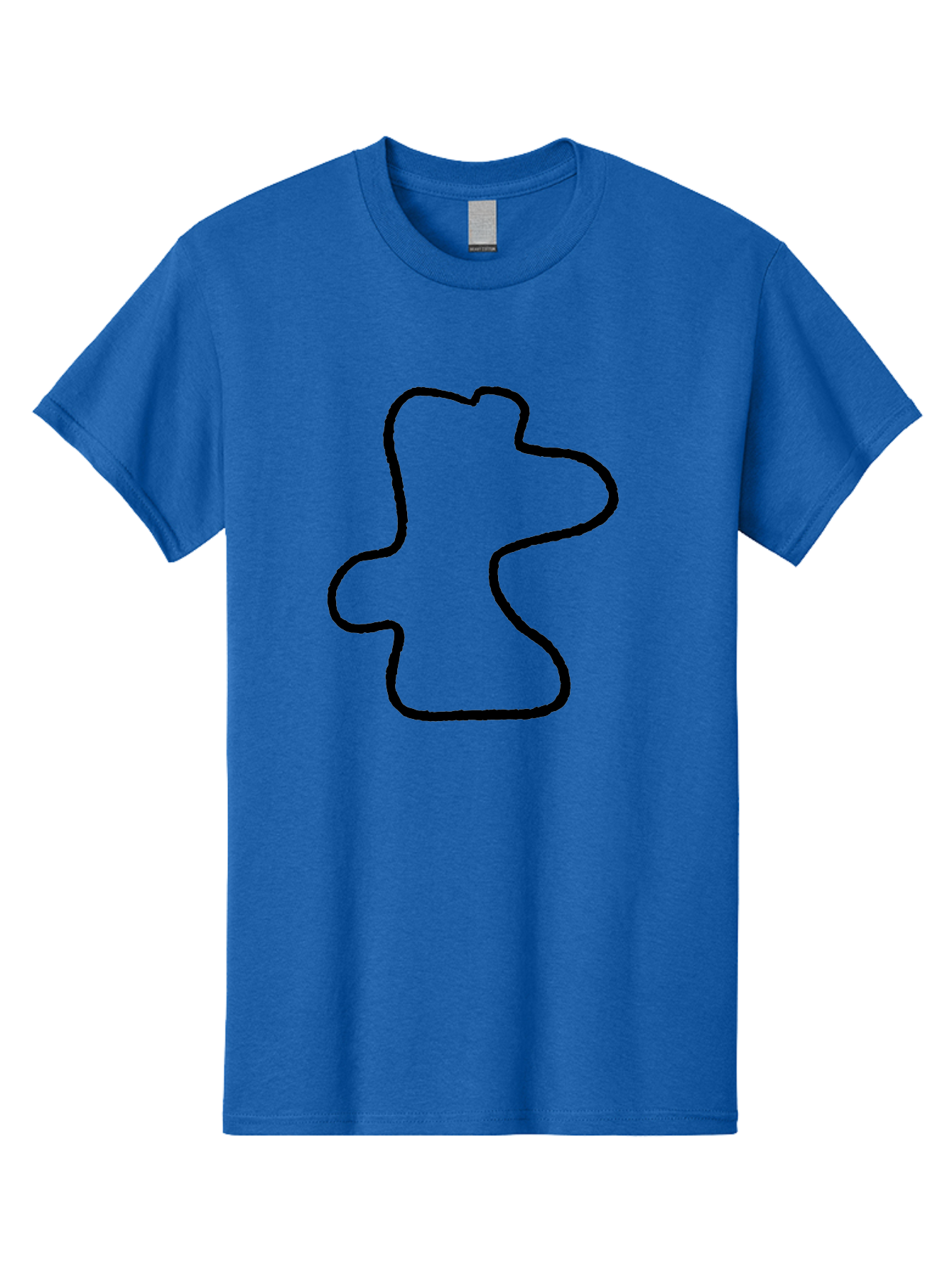 Racing-Circuit Men'S Graphic Tee, 100% Cotton, Comfortable Casual Summer Wear, Machine Washable, Simple Line Drawing, Rabbit Head, Minimalist Design, Abstract Shape, Cartoon Style, Modern Art, Black Outline -  Aaa477 25