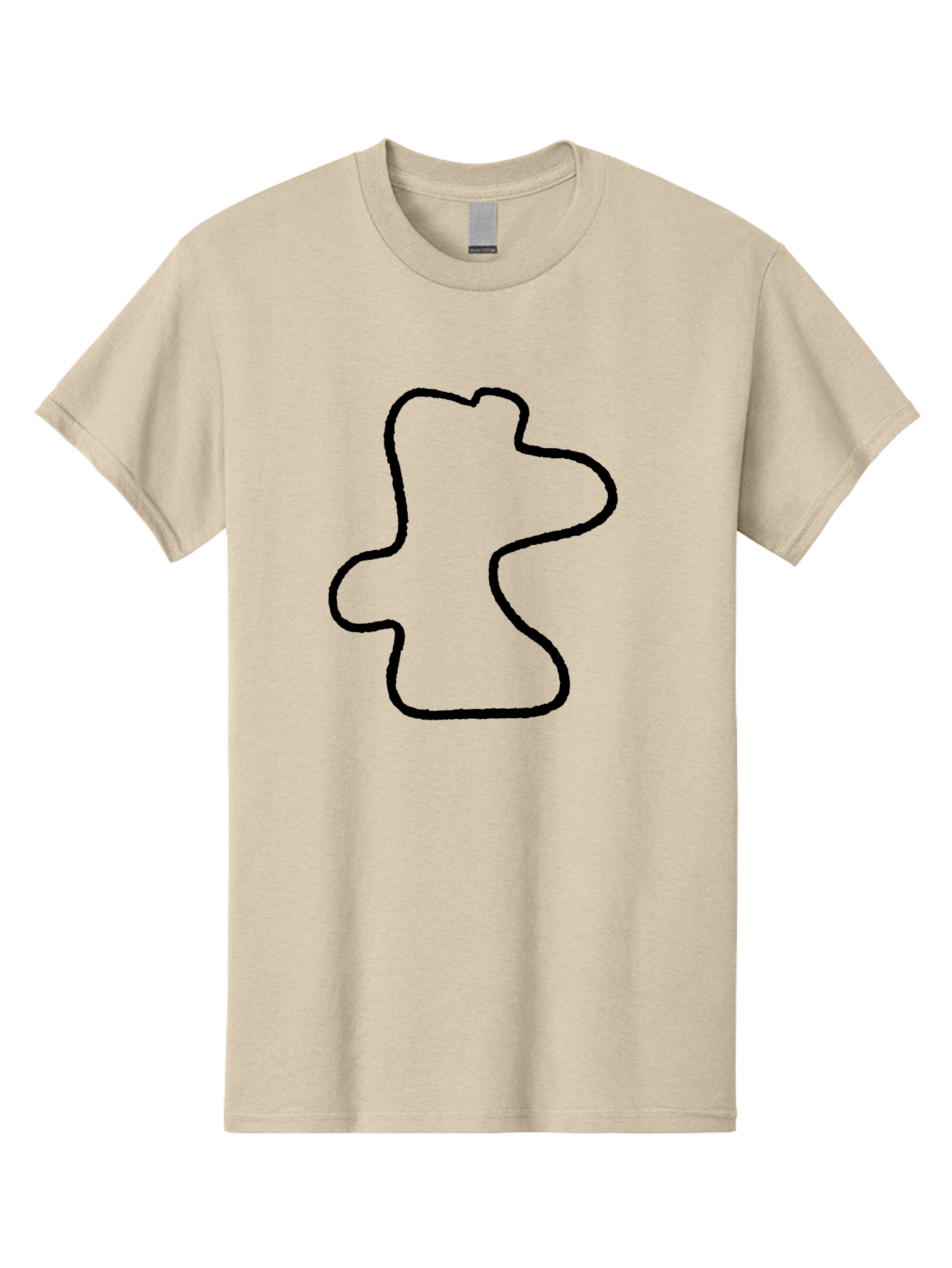 Racing-Circuit Men'S Graphic Tee, 100% Cotton, Comfortable Casual Summer Wear, Machine Washable, Simple Line Drawing, Rabbit Head, Minimalist Design, Abstract Shape, Cartoon Style, Modern Art, Black Outline -  Aaa477 27