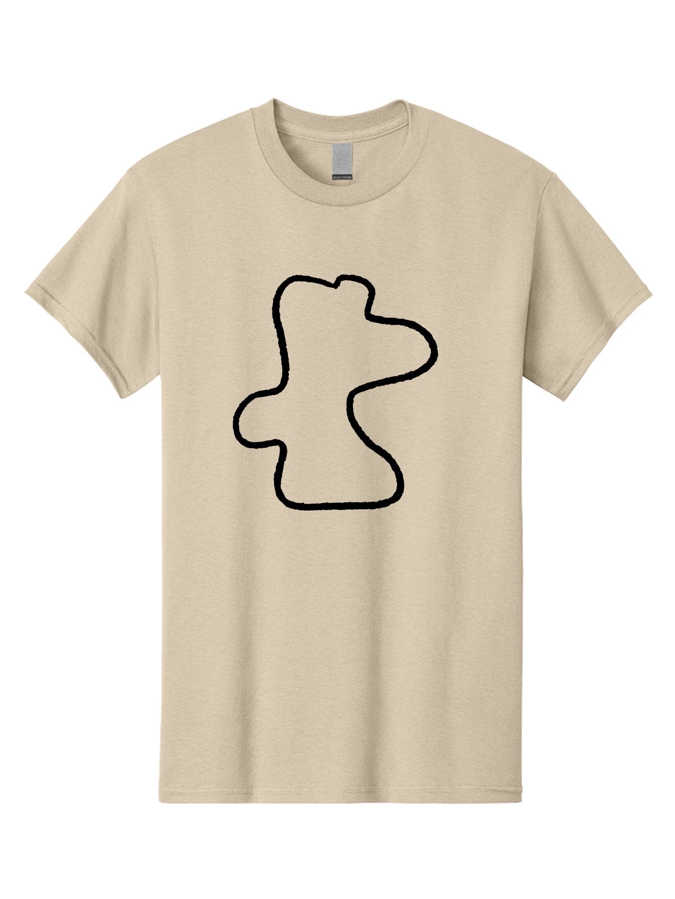 Racing-Circuit Men'S Graphic Tee, 100% Cotton, Comfortable Casual Summer Wear, Machine Washable, Simple Line Drawing, Rabbit Head, Minimalist Design, Abstract Shape, Cartoon Style, Modern Art, Black Outline -  Aaa477 9