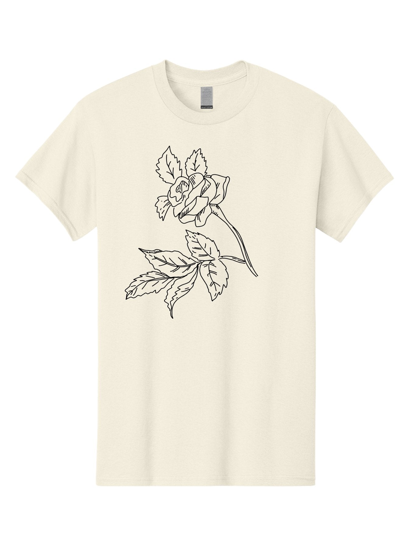 Rose Men'S Graphic Tee, 100% Cotton, Comfortable Casual Summer Wear, Machine Washable, Line Art Rose, Botanical Illustration, Floral Design, Elegant Flower, Simple Yet Sophisticated, Classic Rose Motif, Minimalist Art -  Aaa479 27