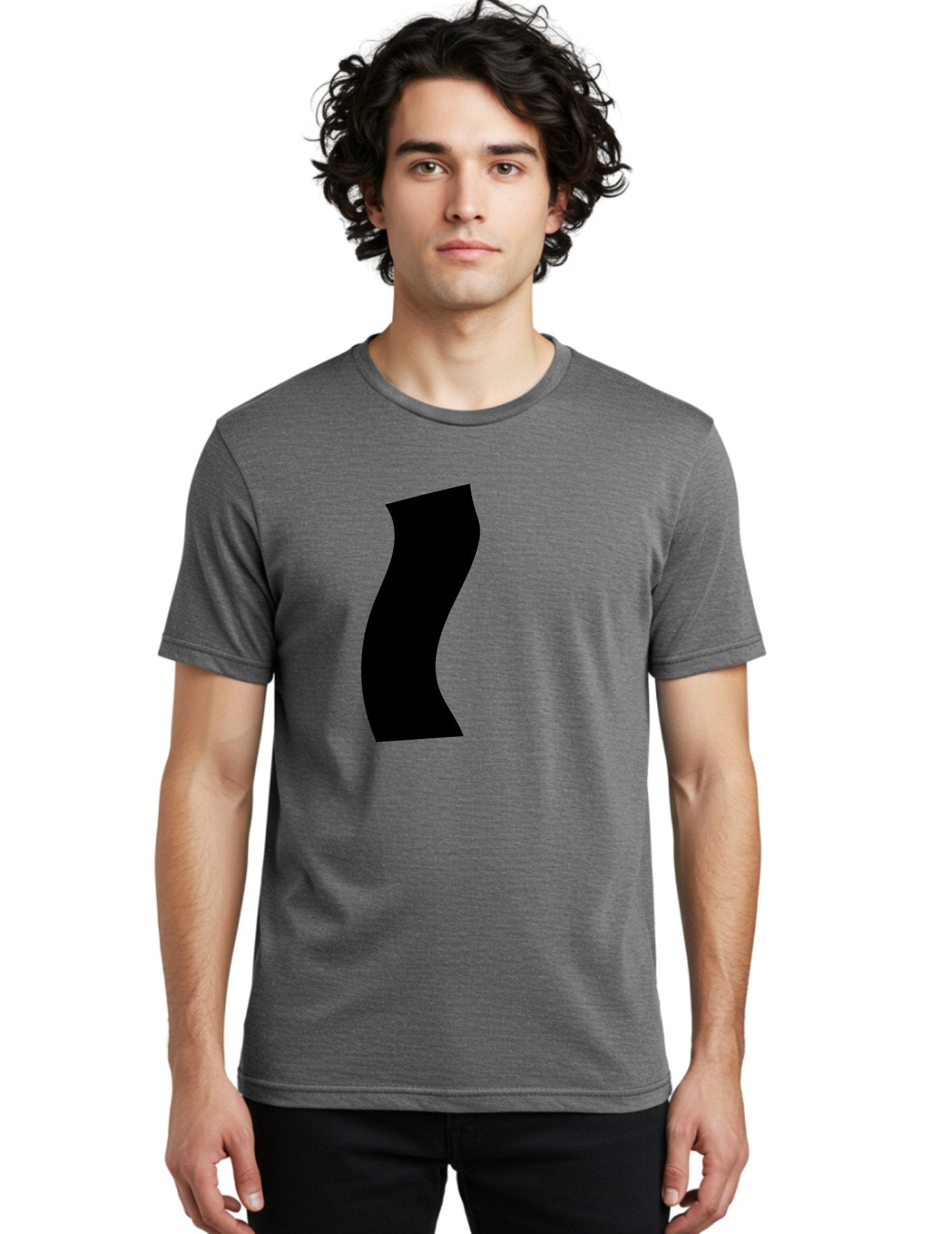 S Men'S Graphic Tee, 100% Cotton, Comfortable Casual Summer Wear, Machine Washable, Stylized Letter, Abstract Design, Minimalist Art, Bold Font, Modern Graphic, Sleek Typography, Simple Shape -  Aaa480 20