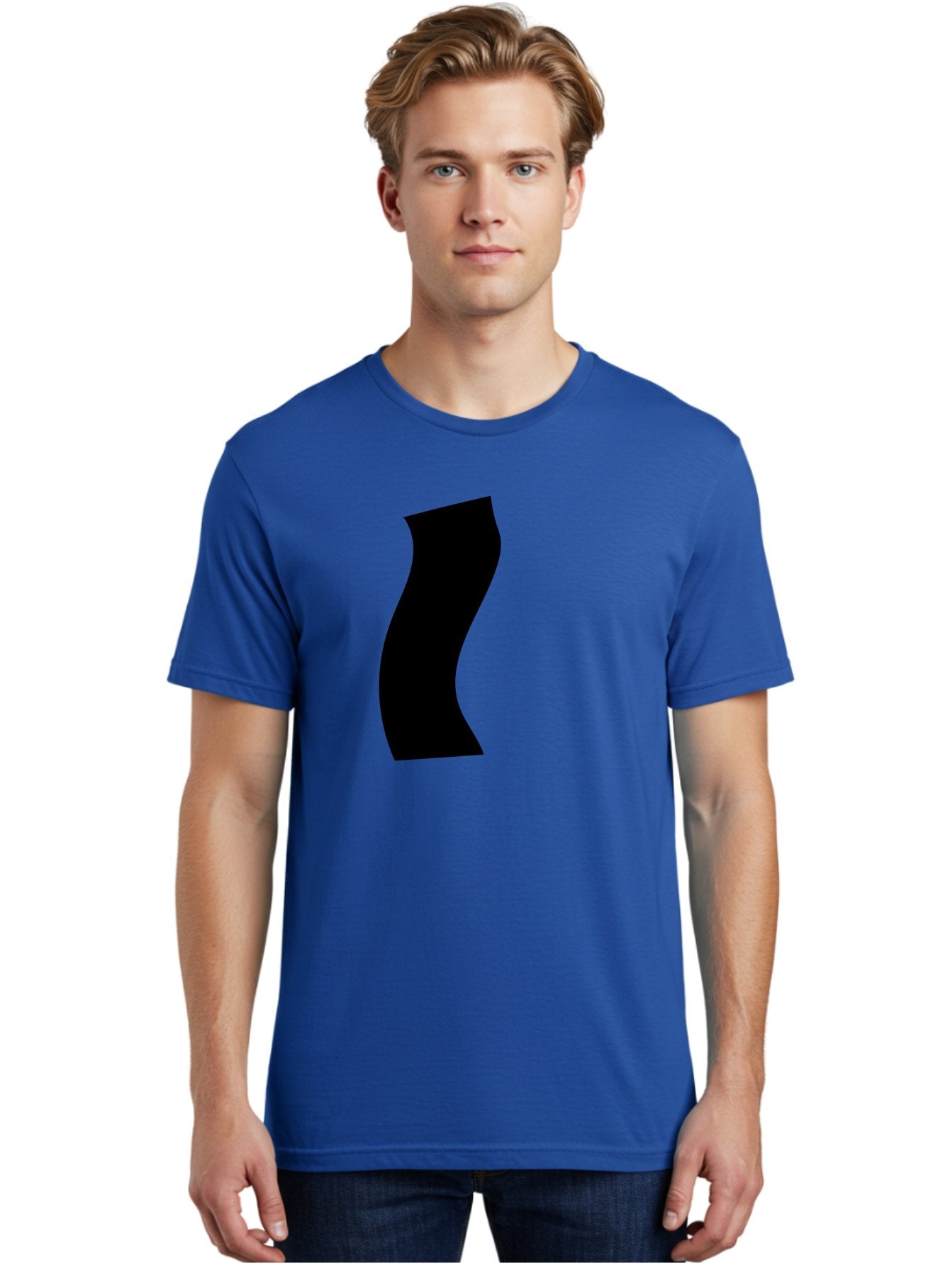 S Men'S Graphic Tee, 100% Cotton, Comfortable Casual Summer Wear, Machine Washable, Stylized Letter, Abstract Design, Minimalist Art, Bold Font, Modern Graphic, Sleek Typography, Simple Shape -  Aaa480 24