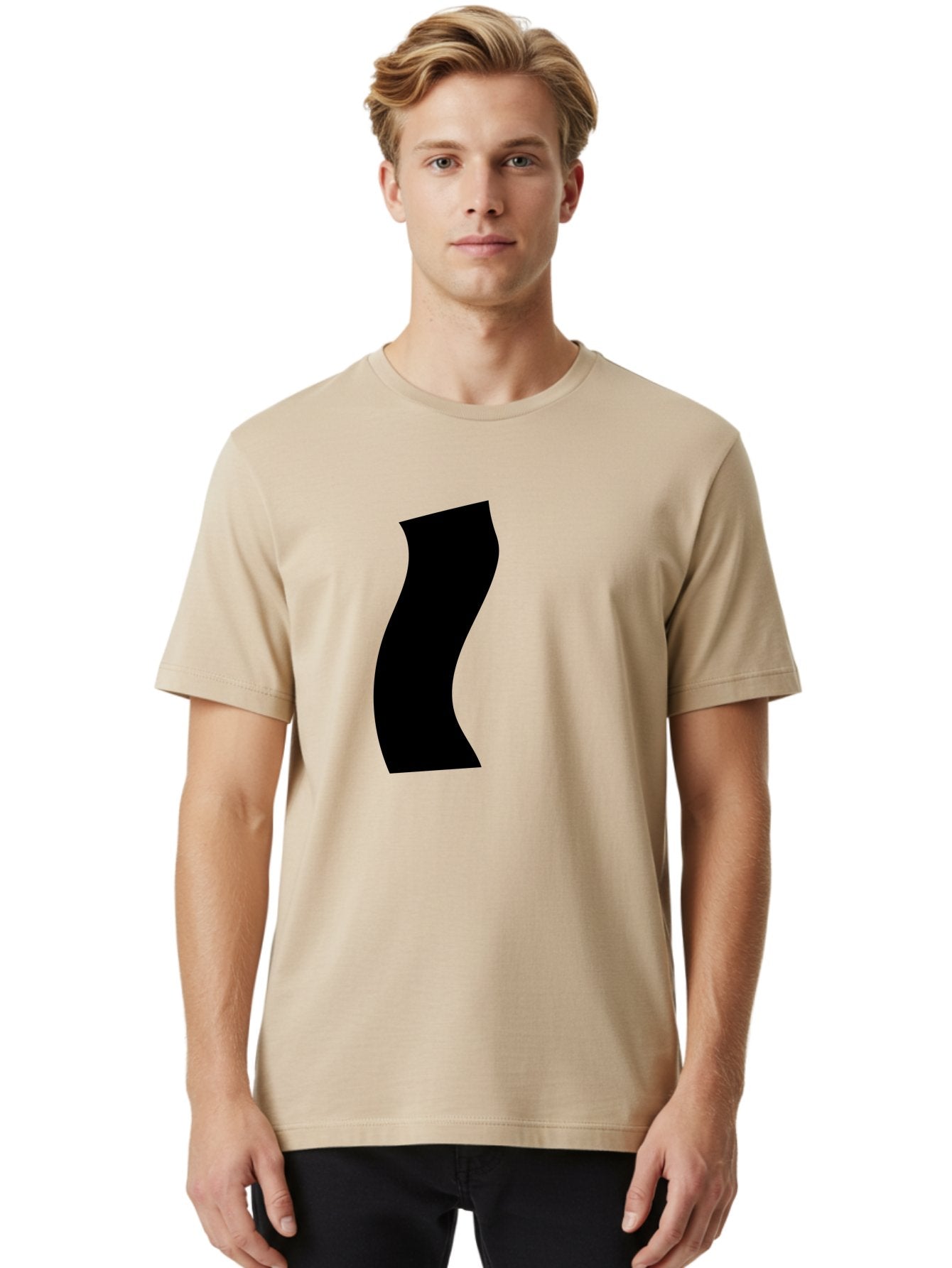 S Men'S Graphic Tee, 100% Cotton, Comfortable Casual Summer Wear, Machine Washable, Stylized Letter, Abstract Design, Minimalist Art, Bold Font, Modern Graphic, Sleek Typography, Simple Shape -  Aaa480 16