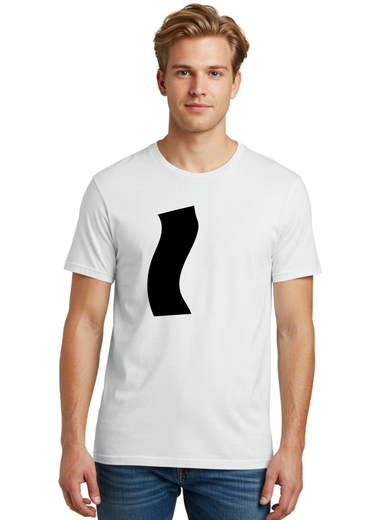 S Men'S Graphic Tee, 100% Cotton, Comfortable Casual Summer Wear, Machine Washable, Stylized Letter, Abstract Design, Minimalist Art, Bold Font, Modern Graphic, Sleek Typography, Simple Shape -  Aaa480 6