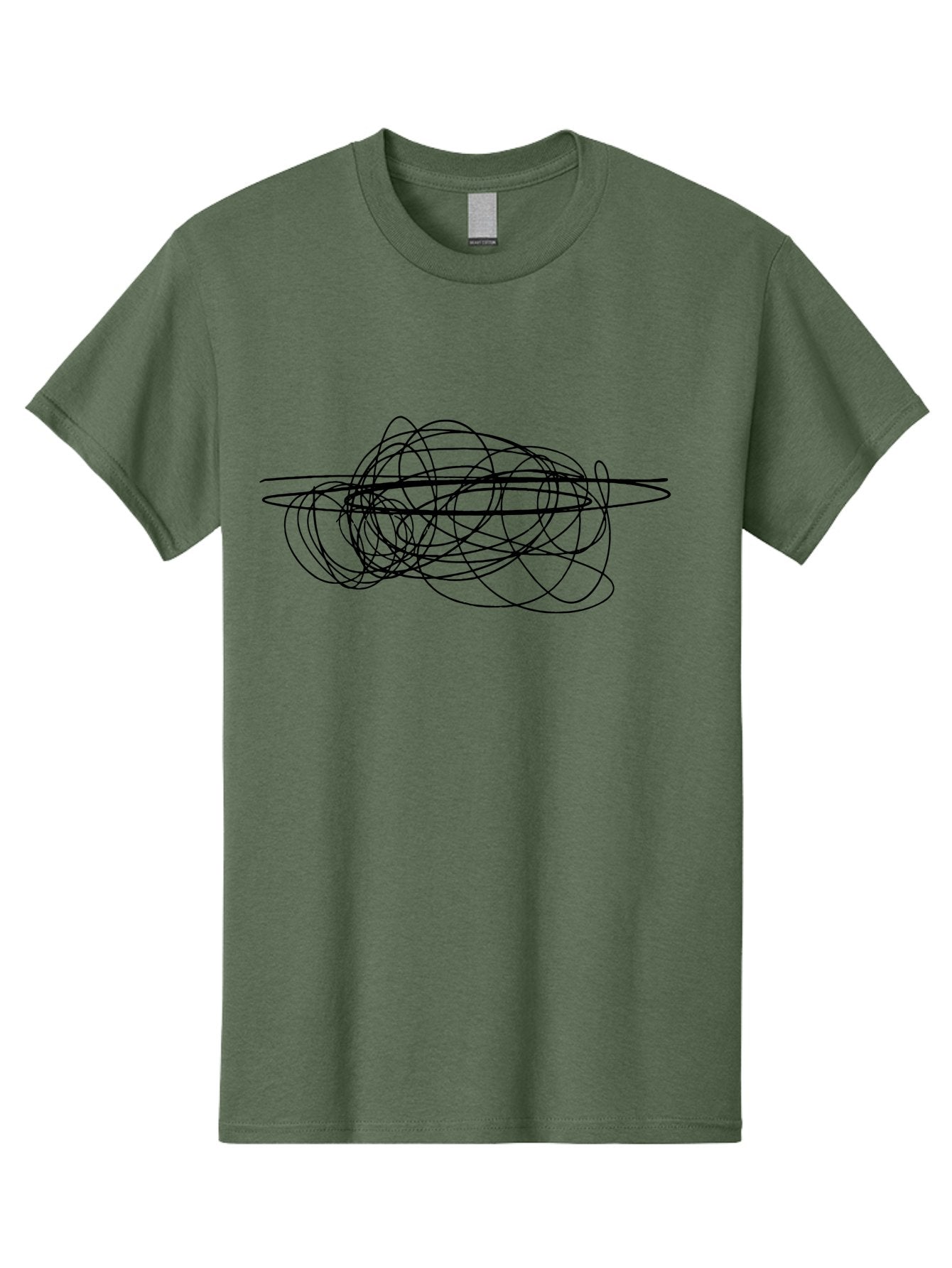 Scribble-2 Men'S Graphic Tee, 100% Cotton, Comfortable Casual Summer Wear, Machine Washable, Black Scribble Lines, Abstract Art, Chaotic Design, Random Patterns, Modern Graphic, Artistic Expression, Creative Doodle -  Aaa482 7