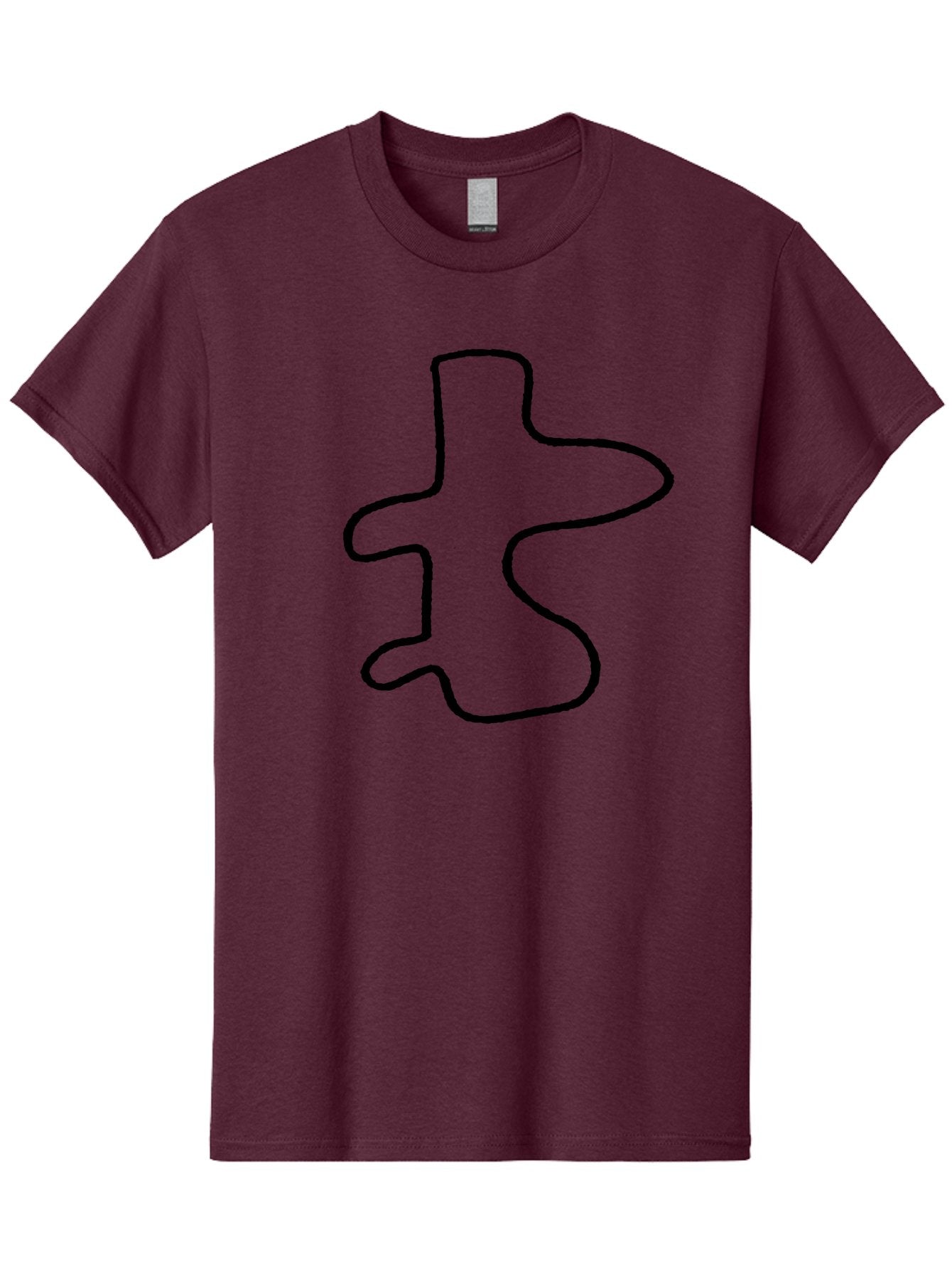 Scribble Men'S Graphic Tee, 100% Cotton, Comfortable Casual Summer Wear, Machine Washable, Abstract Shape, Unique Design, Creative Symbol, Single Line Art, Simple Graphic, Hand Drawn Shape, Minimalist Design -  Aaa484 21