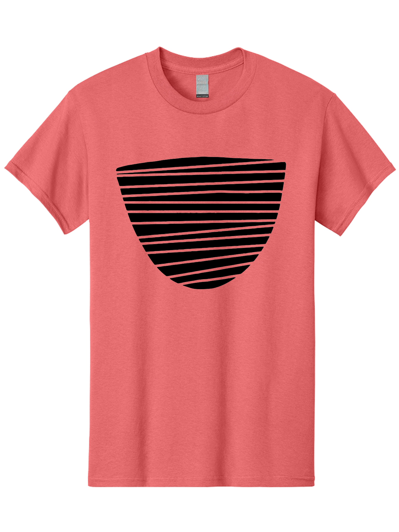 Shield-Icon Men'S Graphic Tee, 100% Cotton, Comfortable Casual Summer Wear, Machine Washable, Shield Icon, Black And Green Stripes, Modern Design, Graphic Element, Security Symbol, Protection Logo, Striped Pattern, Simple Shape -  Aaa485 5