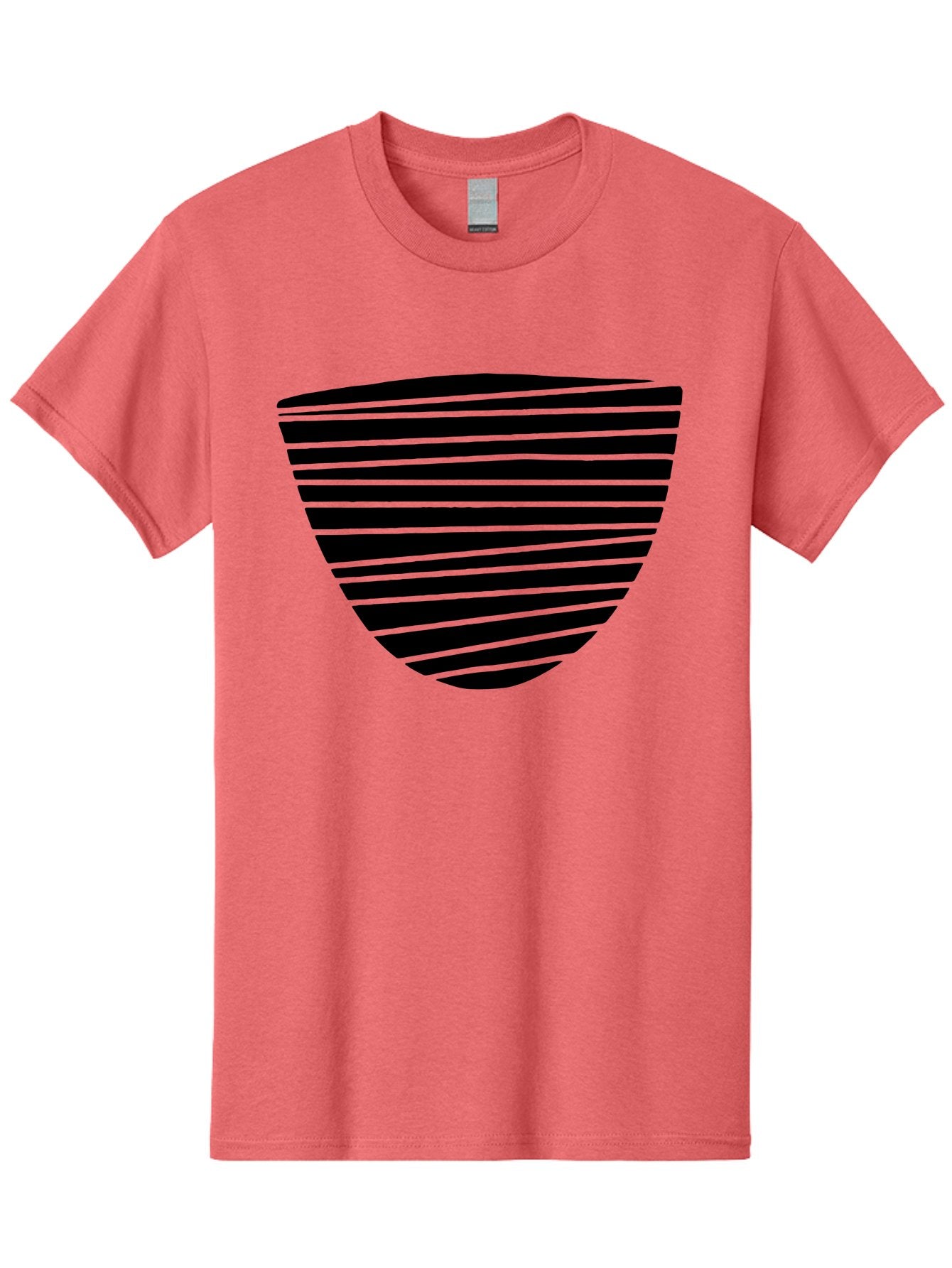 Shield-Icon Men'S Graphic Tee, 100% Cotton, Comfortable Casual Summer Wear, Machine Washable, Shield Icon, Black And Green Stripes, Modern Design, Graphic Element, Security Symbol, Protection Logo, Striped Pattern, Simple Shape -  Aaa485 13