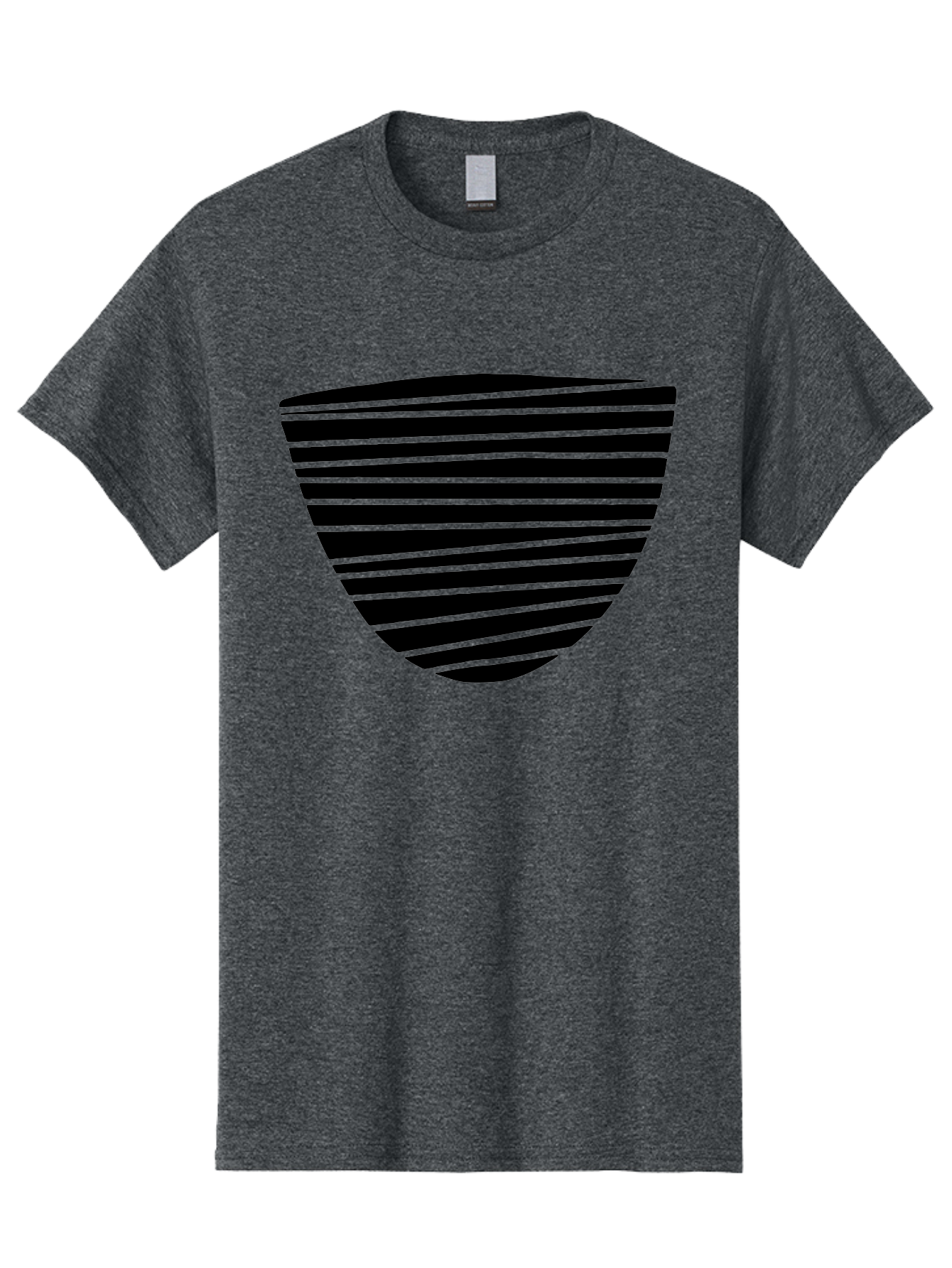 Shield-Icon Men'S Graphic Tee, 100% Cotton, Comfortable Casual Summer Wear, Machine Washable, Shield Icon, Black And Green Stripes, Modern Design, Graphic Element, Security Symbol, Protection Logo, Striped Pattern, Simple Shape -  Aaa485 7