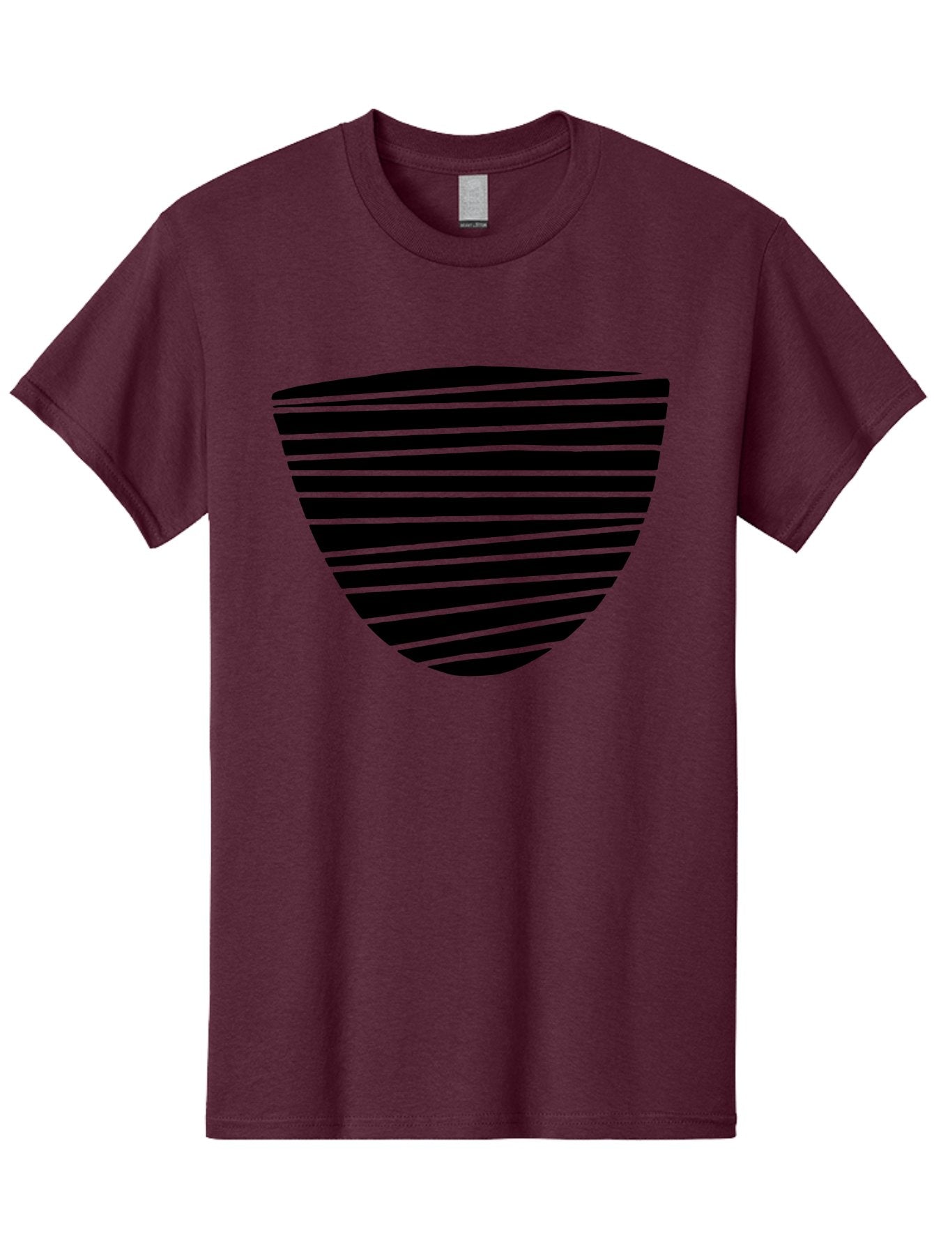 Shield-Icon Men'S Graphic Tee, 100% Cotton, Comfortable Casual Summer Wear, Machine Washable, Shield Icon, Black And Green Stripes, Modern Design, Graphic Element, Security Symbol, Protection Logo, Striped Pattern, Simple Shape -  Aaa485 5